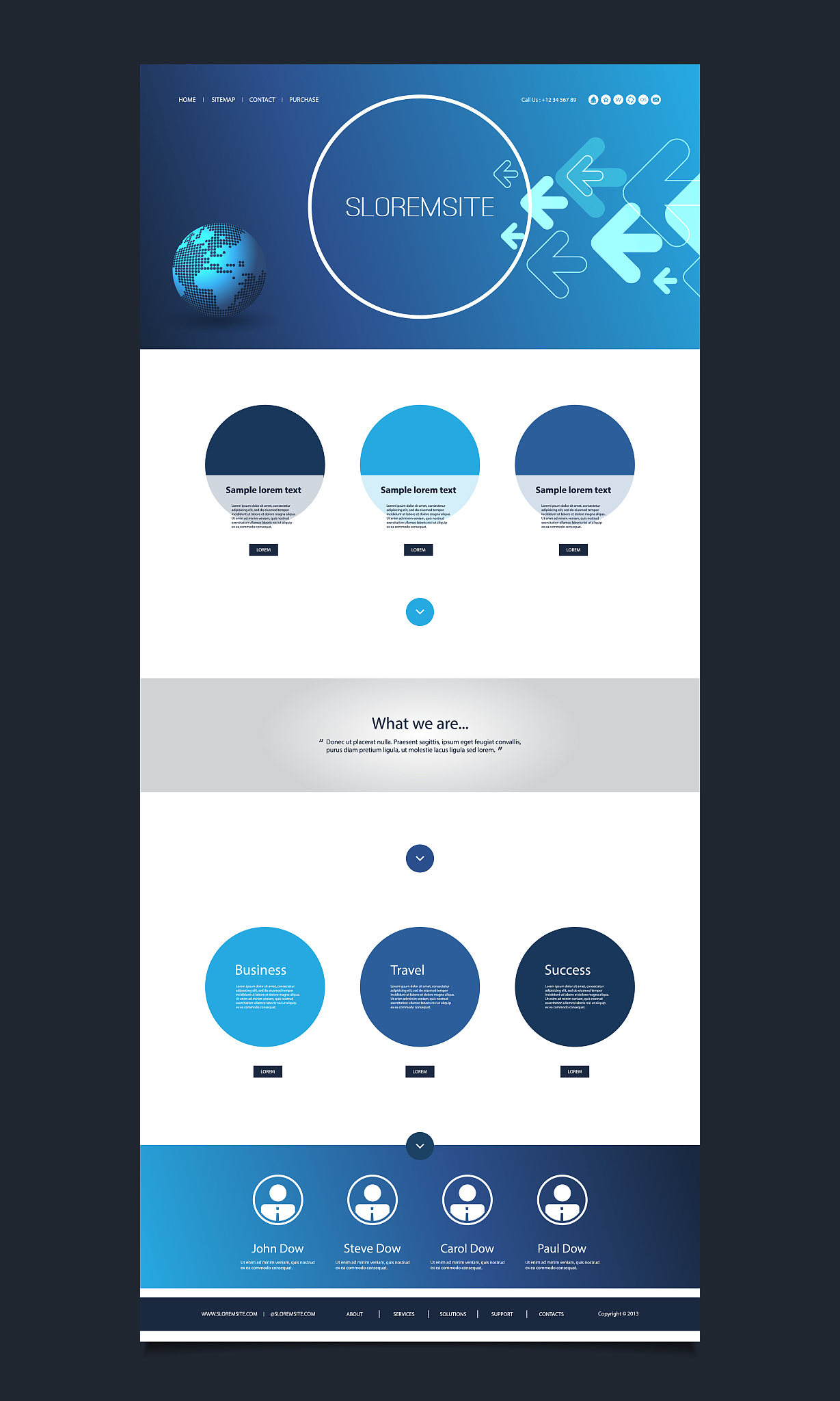 one page website template