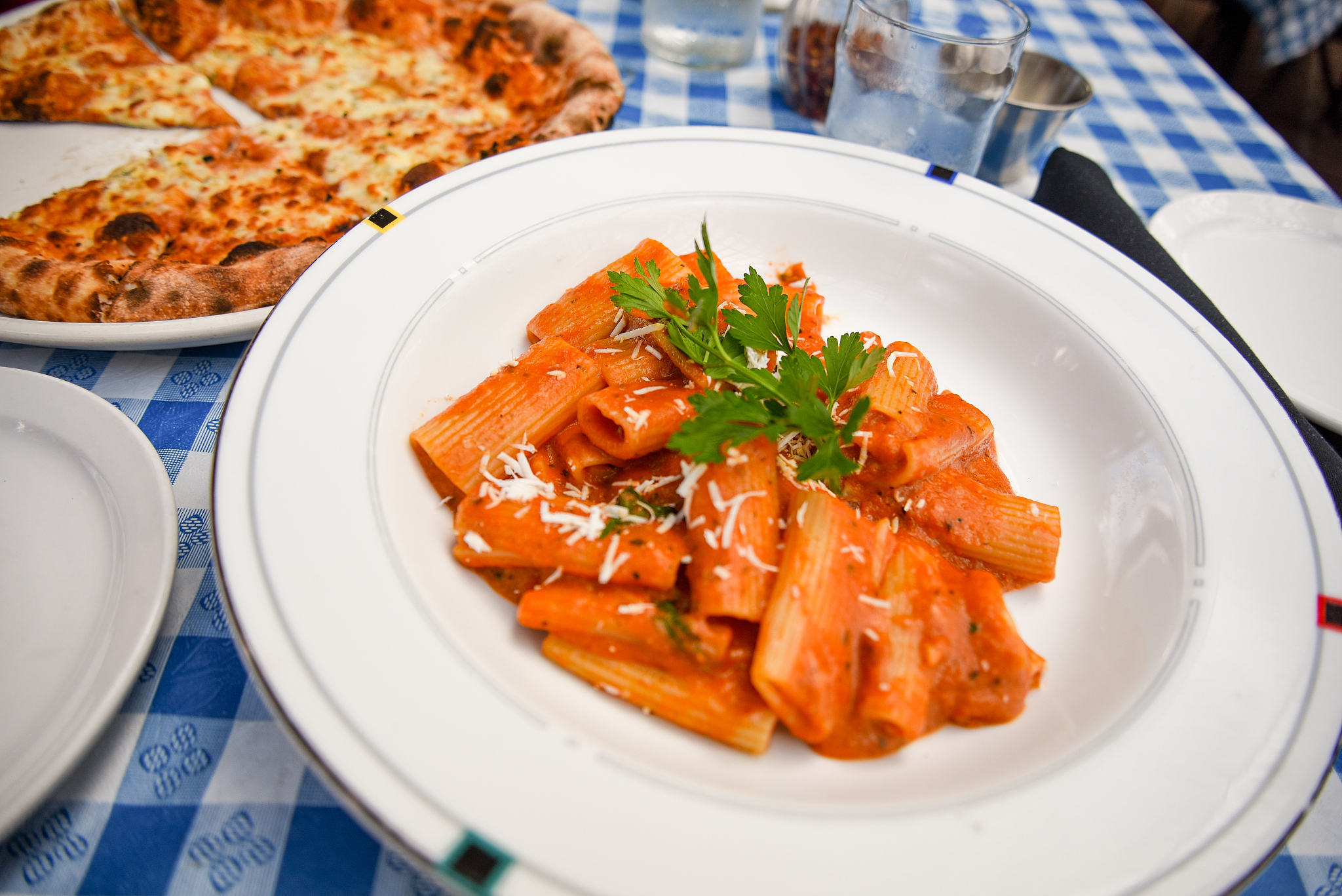 pasta with pizza