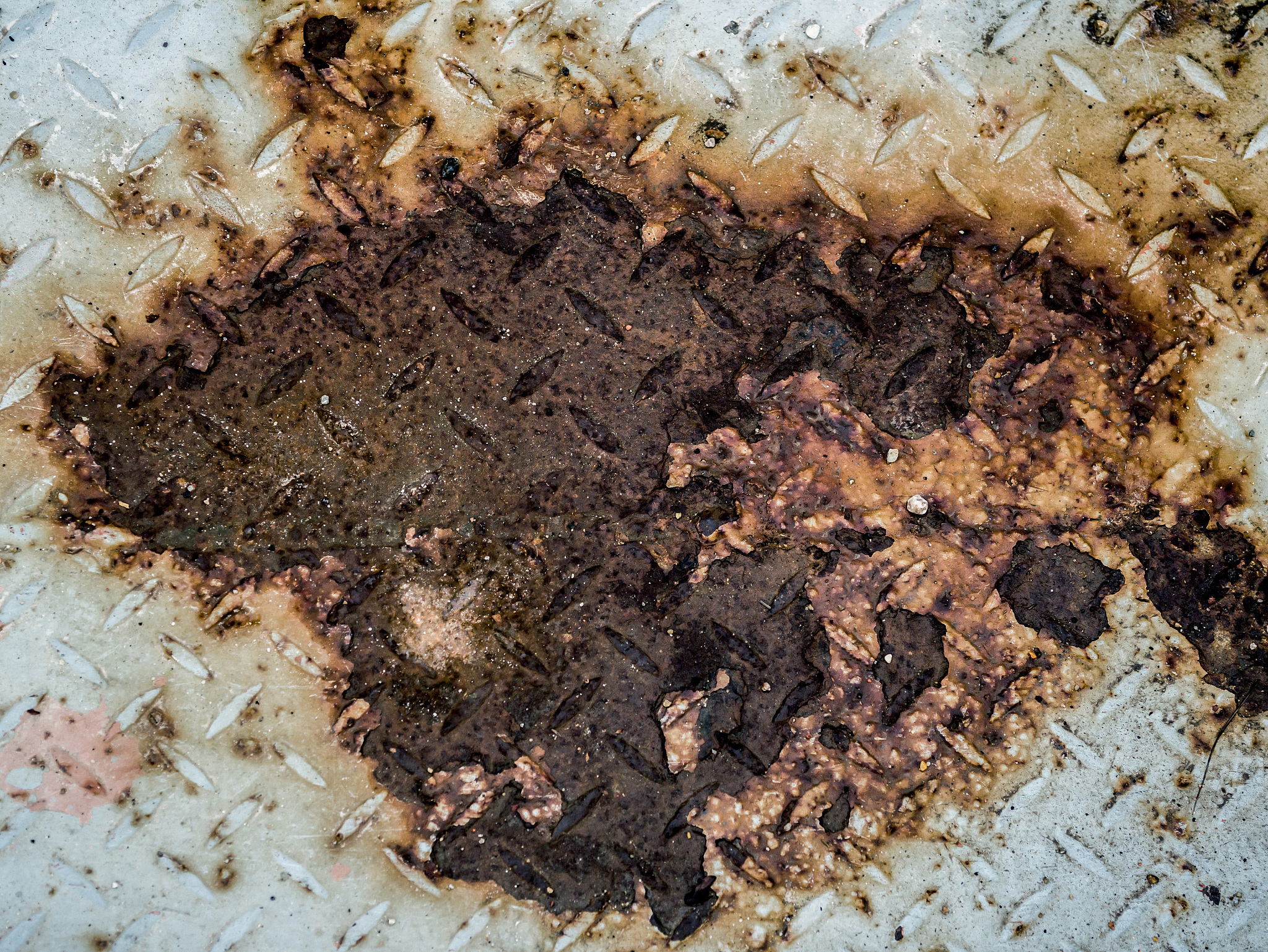rust on metal with texture. old iron bridge