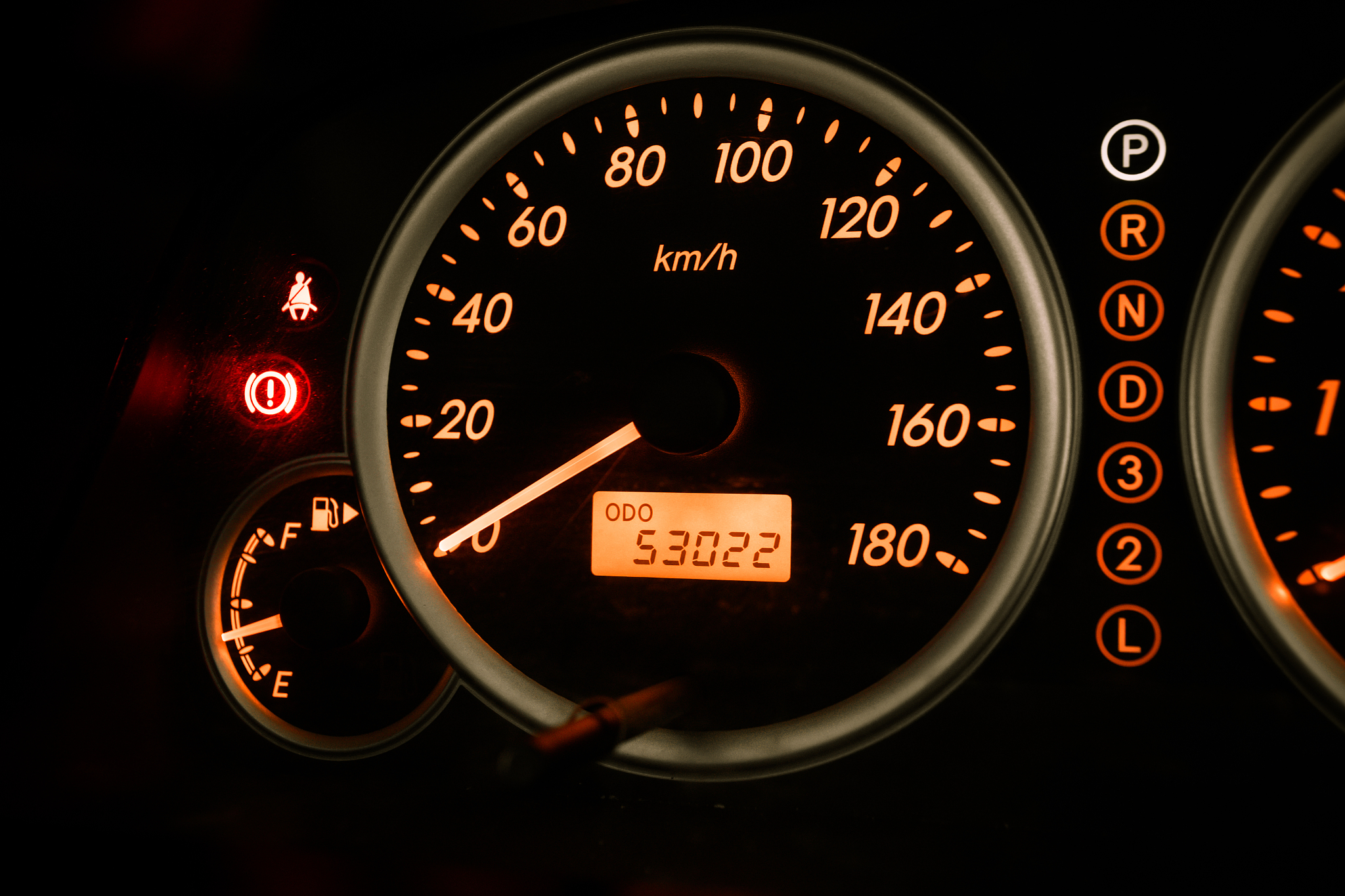 closeup car dashboard