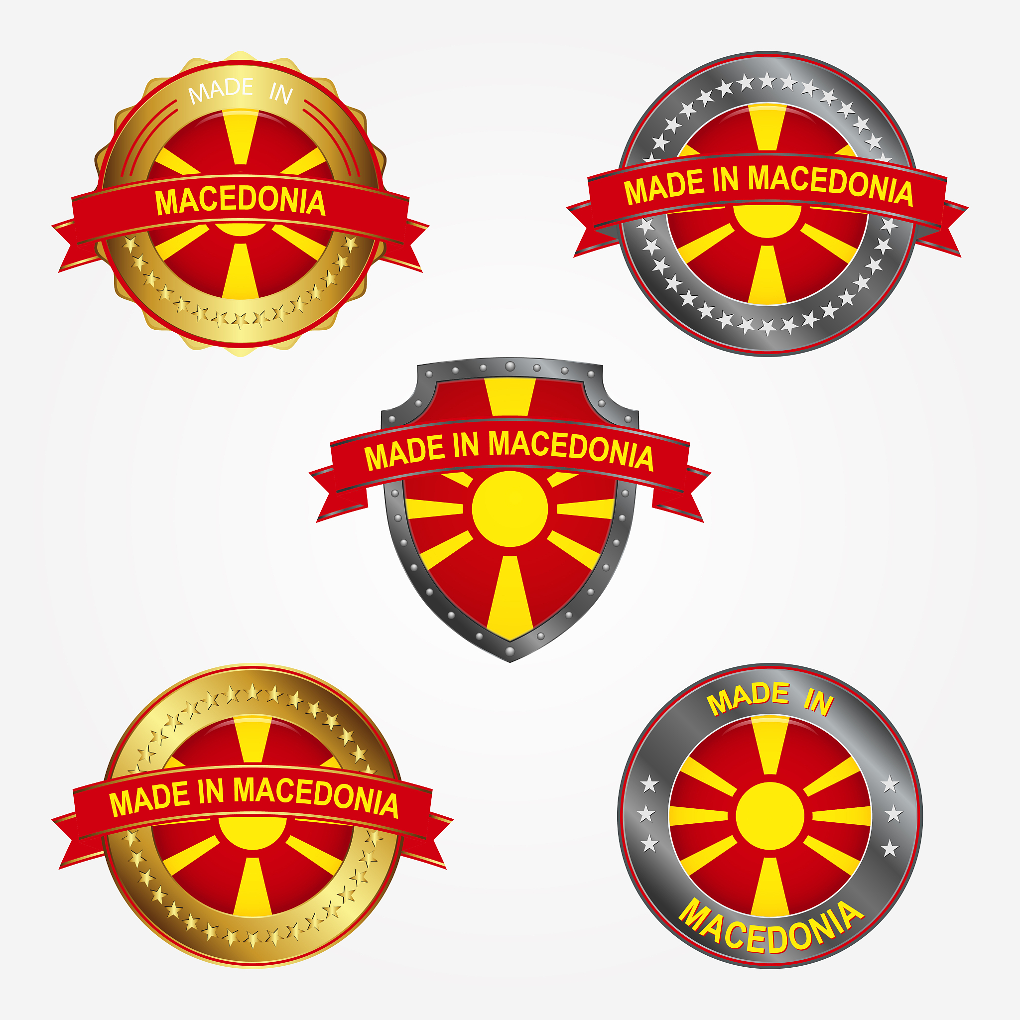 design label of made in macedonia