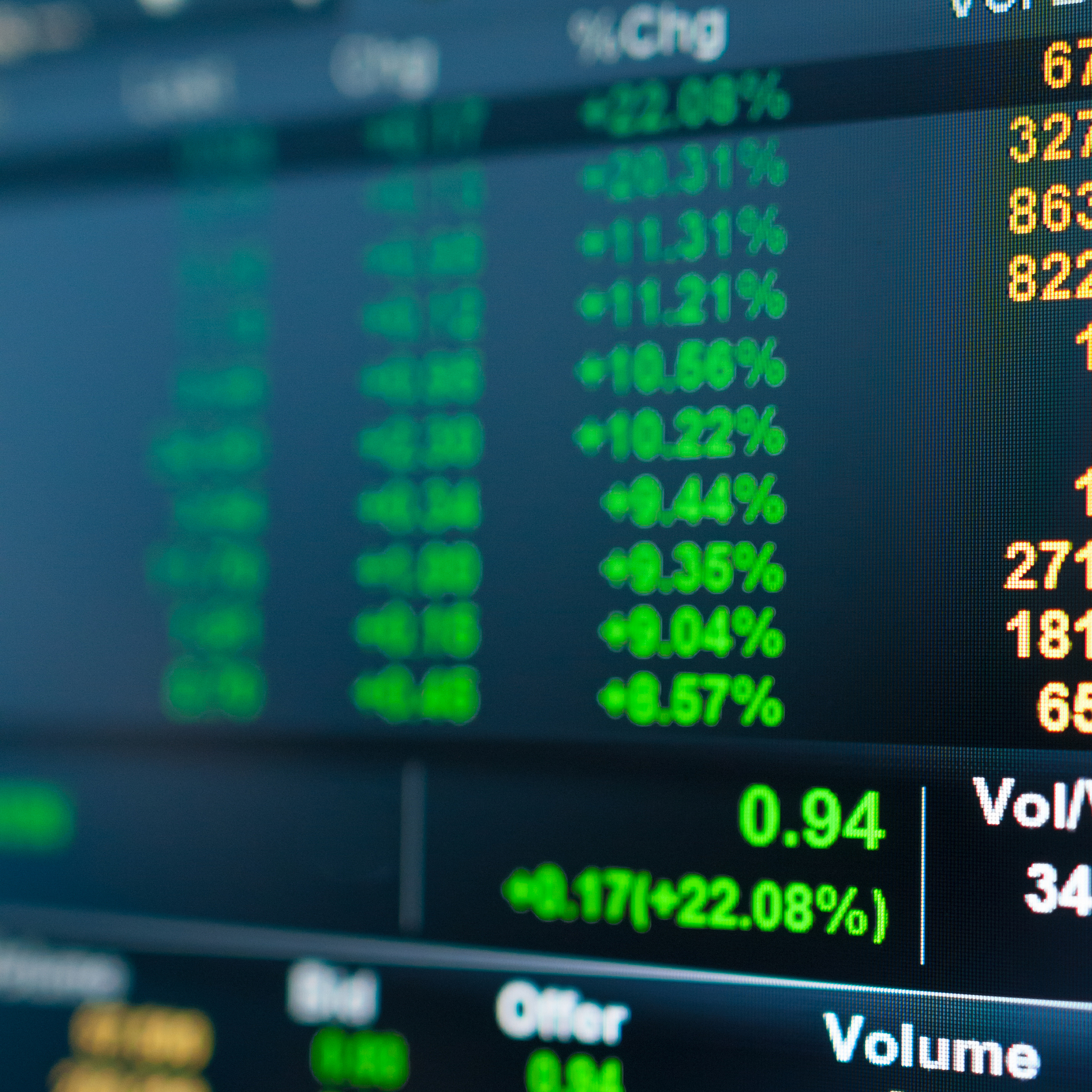 stock exchange graph background