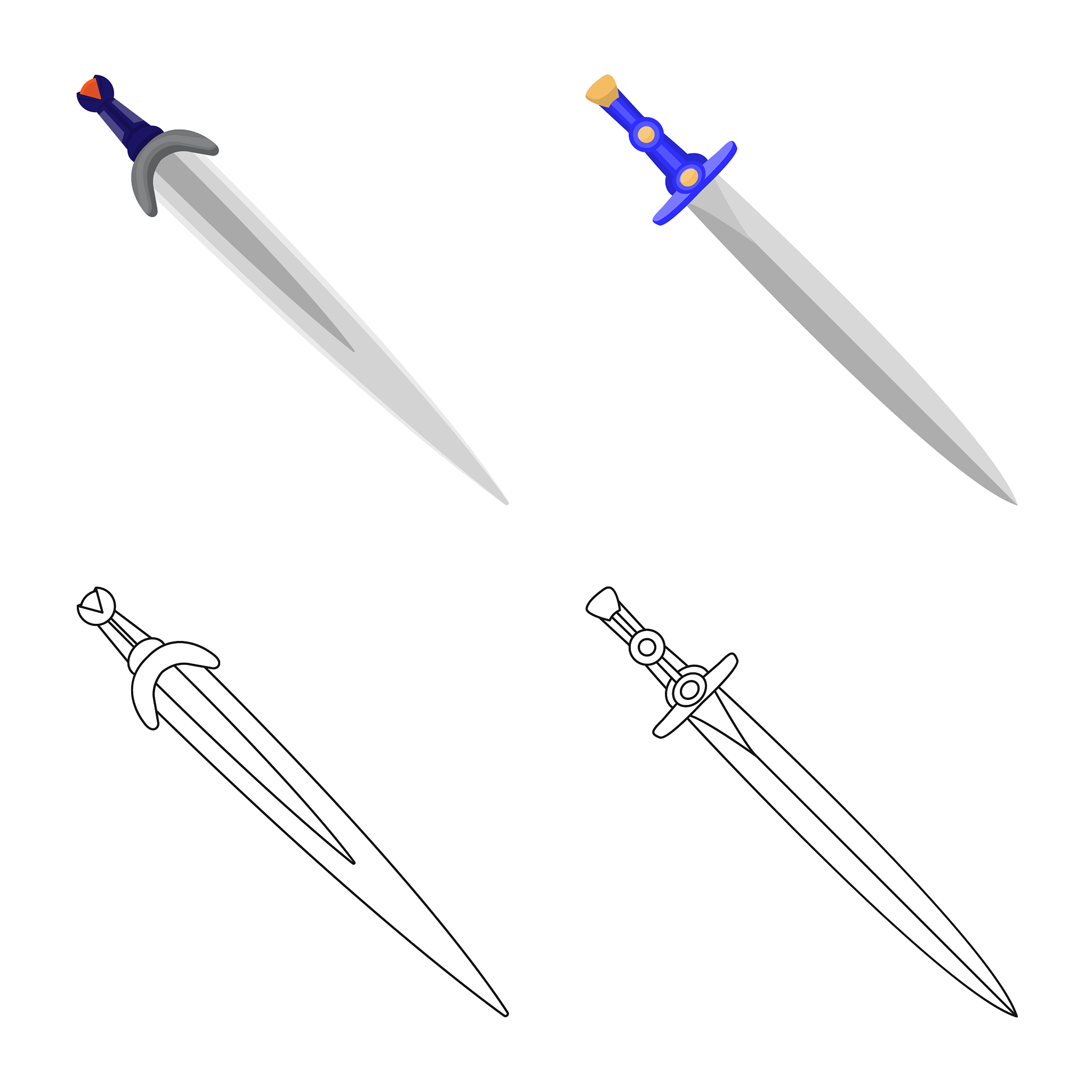 isolated object game and armor icon set of