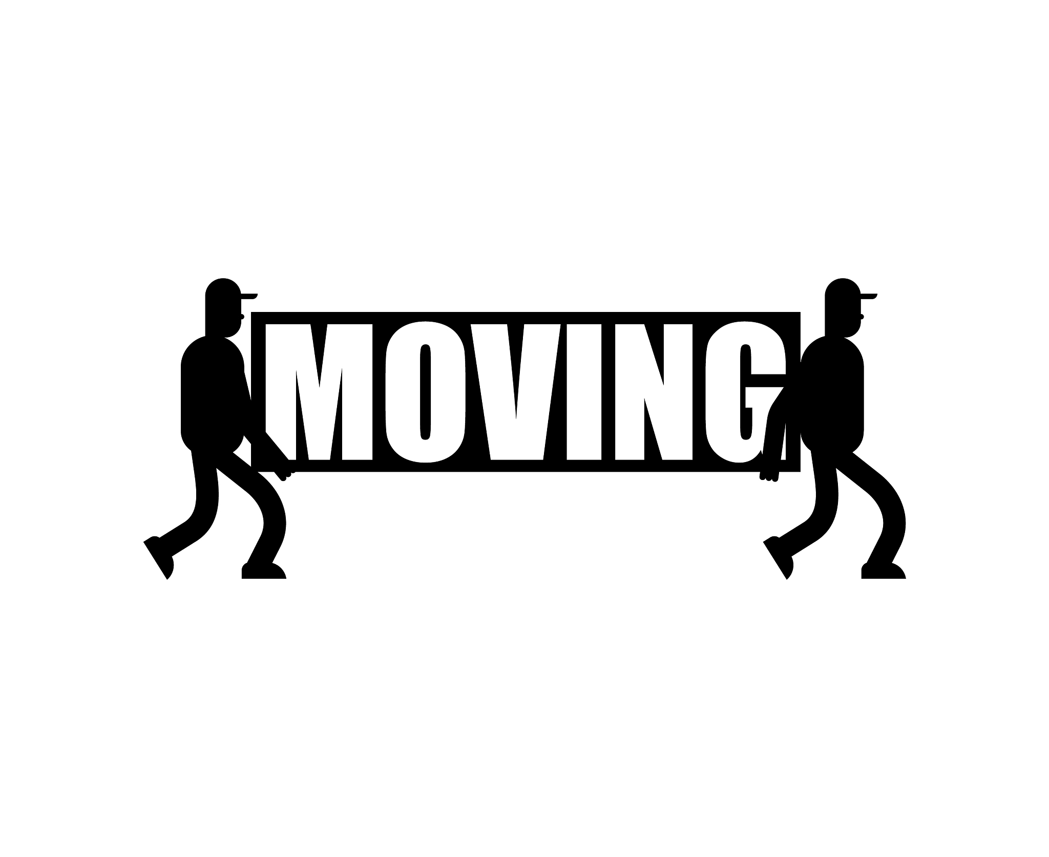 moving service logo delivery sign two movers