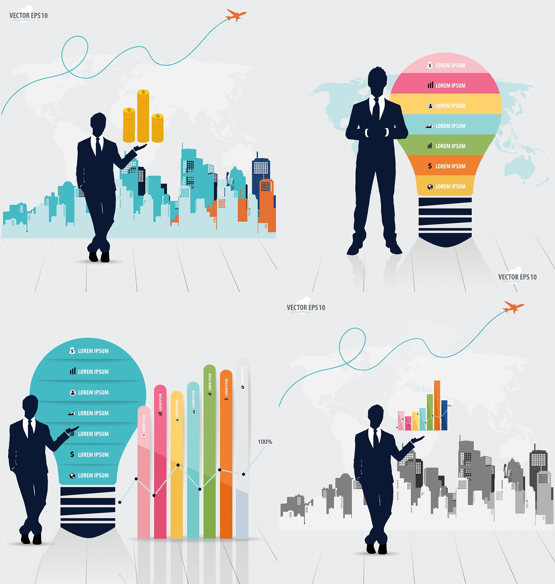 businessman showing graph