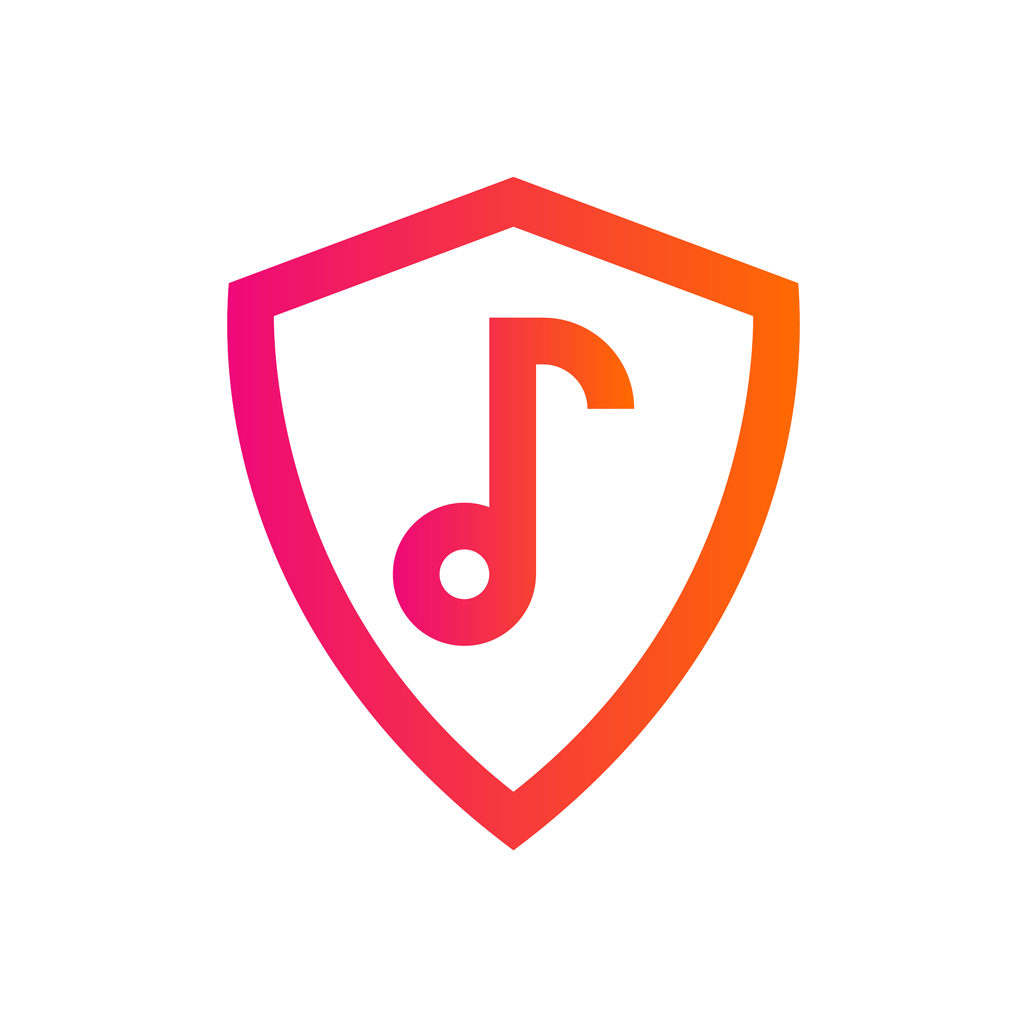 music security icon - protection music sign - sound lock
