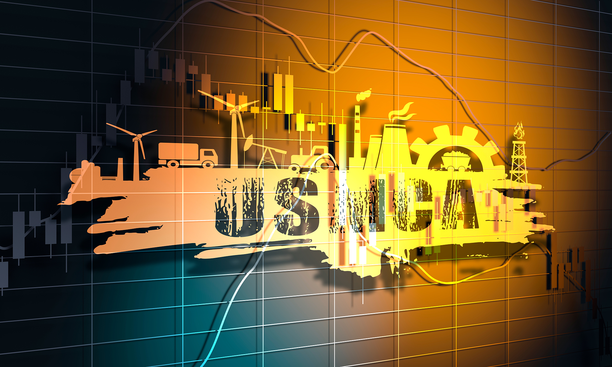 candlestick stock exchange background