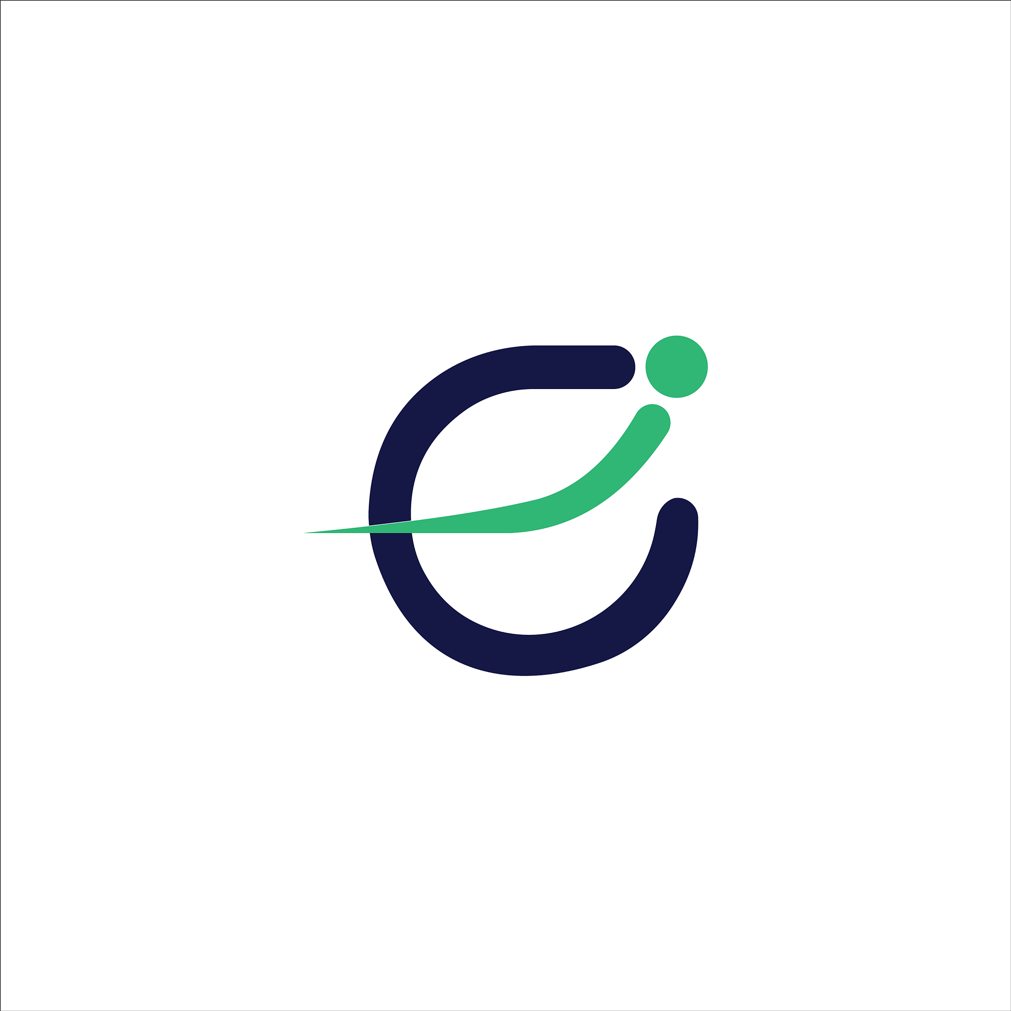 initial letter ei or ie logo design template