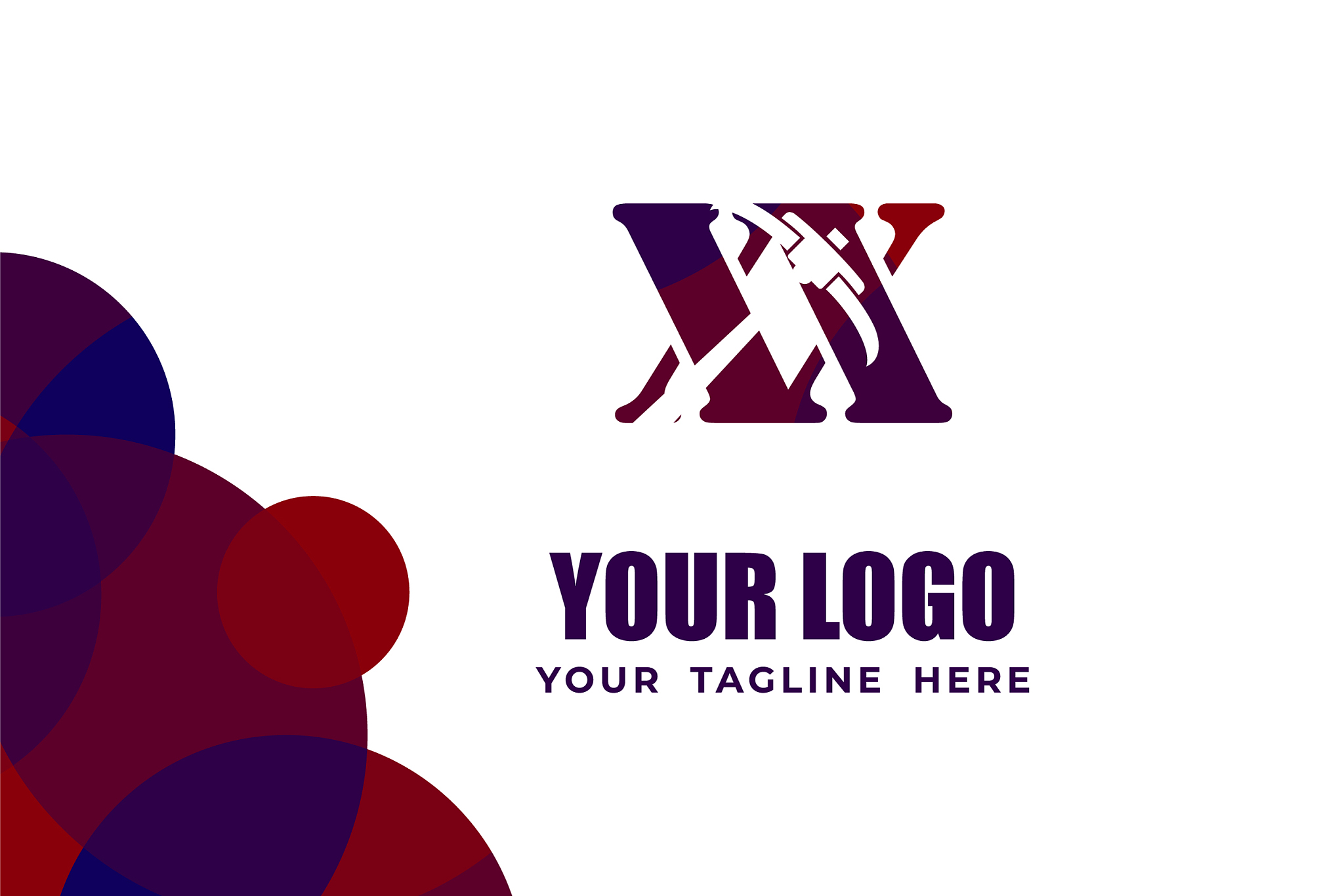 colorful monogram alphabet logo template