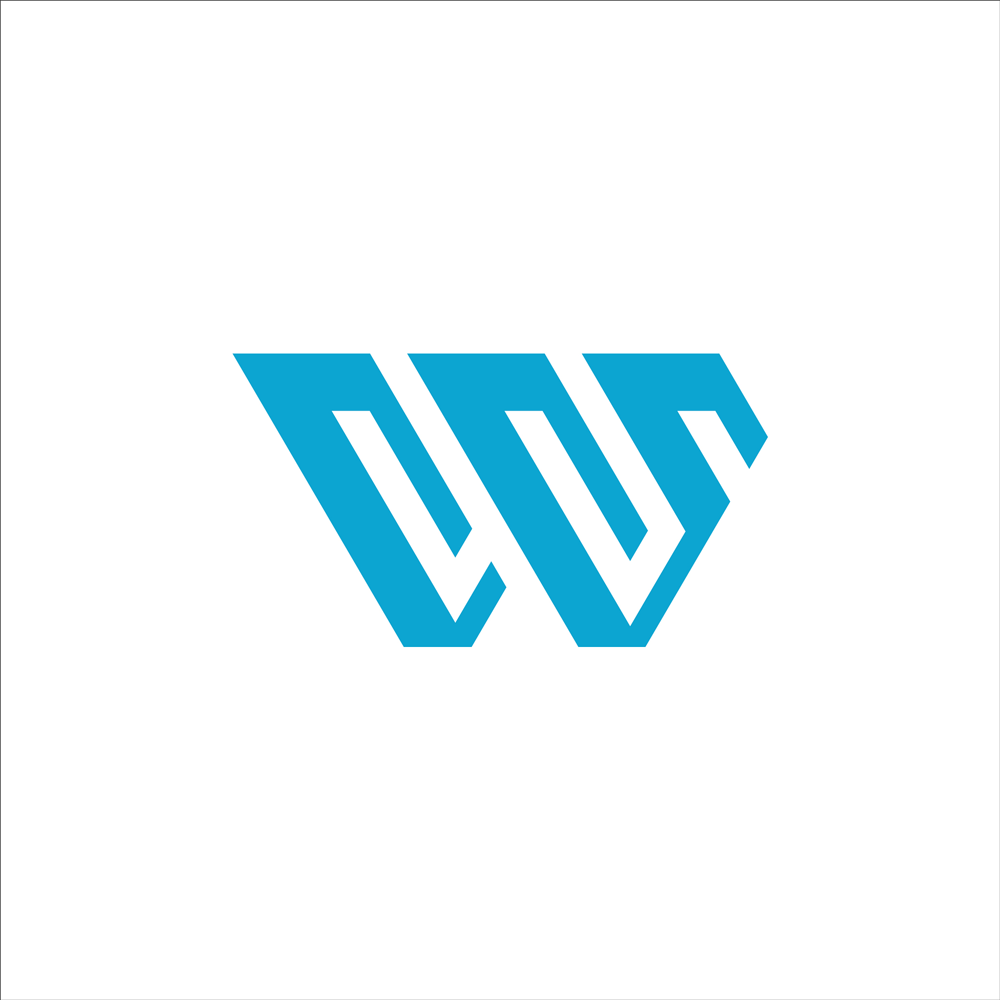 initial letter w or ww logo design template