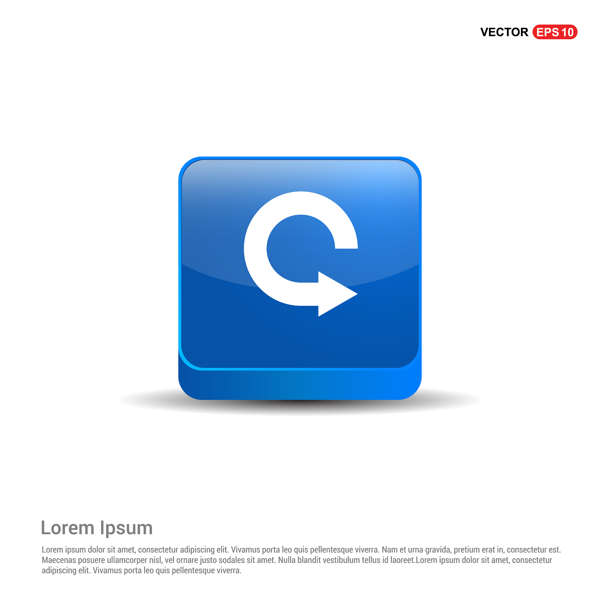 next arrow icon - 3d blue button