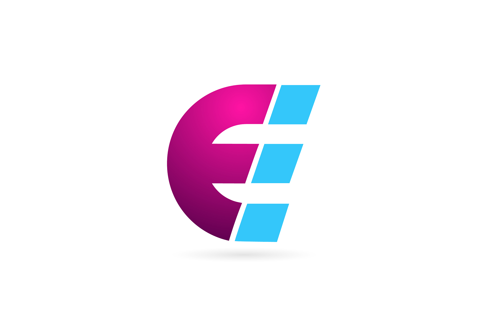 letter e logo alphabet for company logo icon