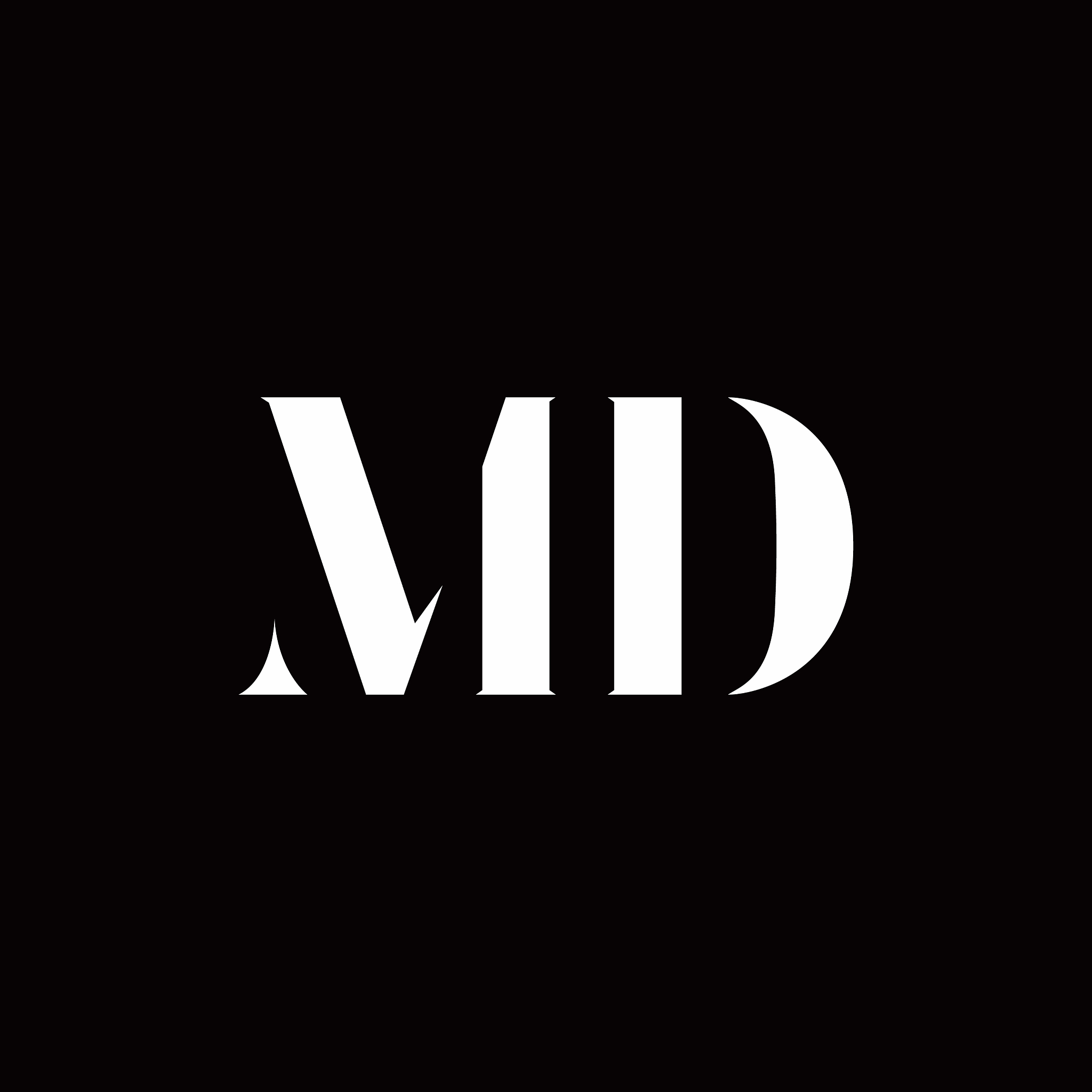 md logo letter initial logo designs template