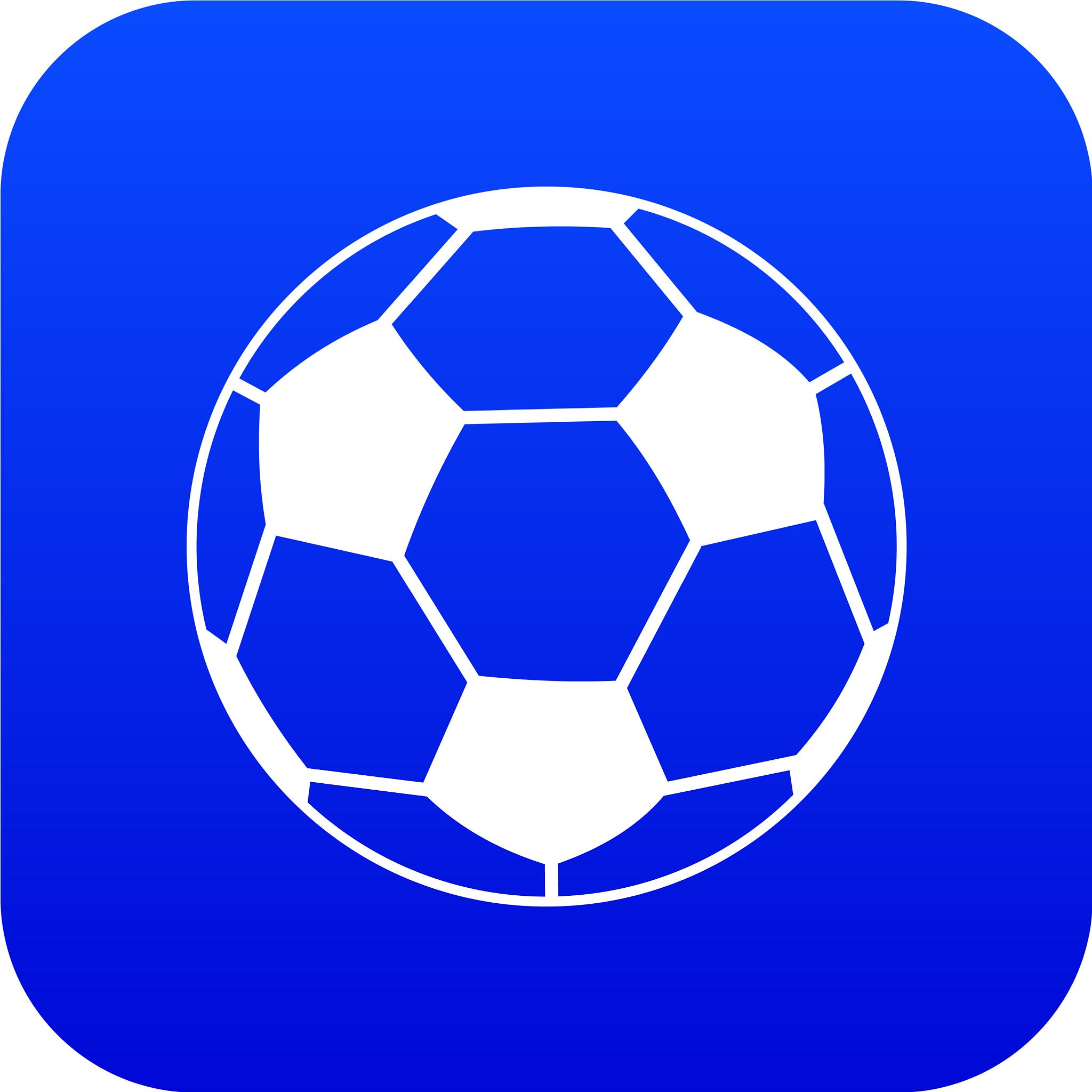soccer ball icon digital blue