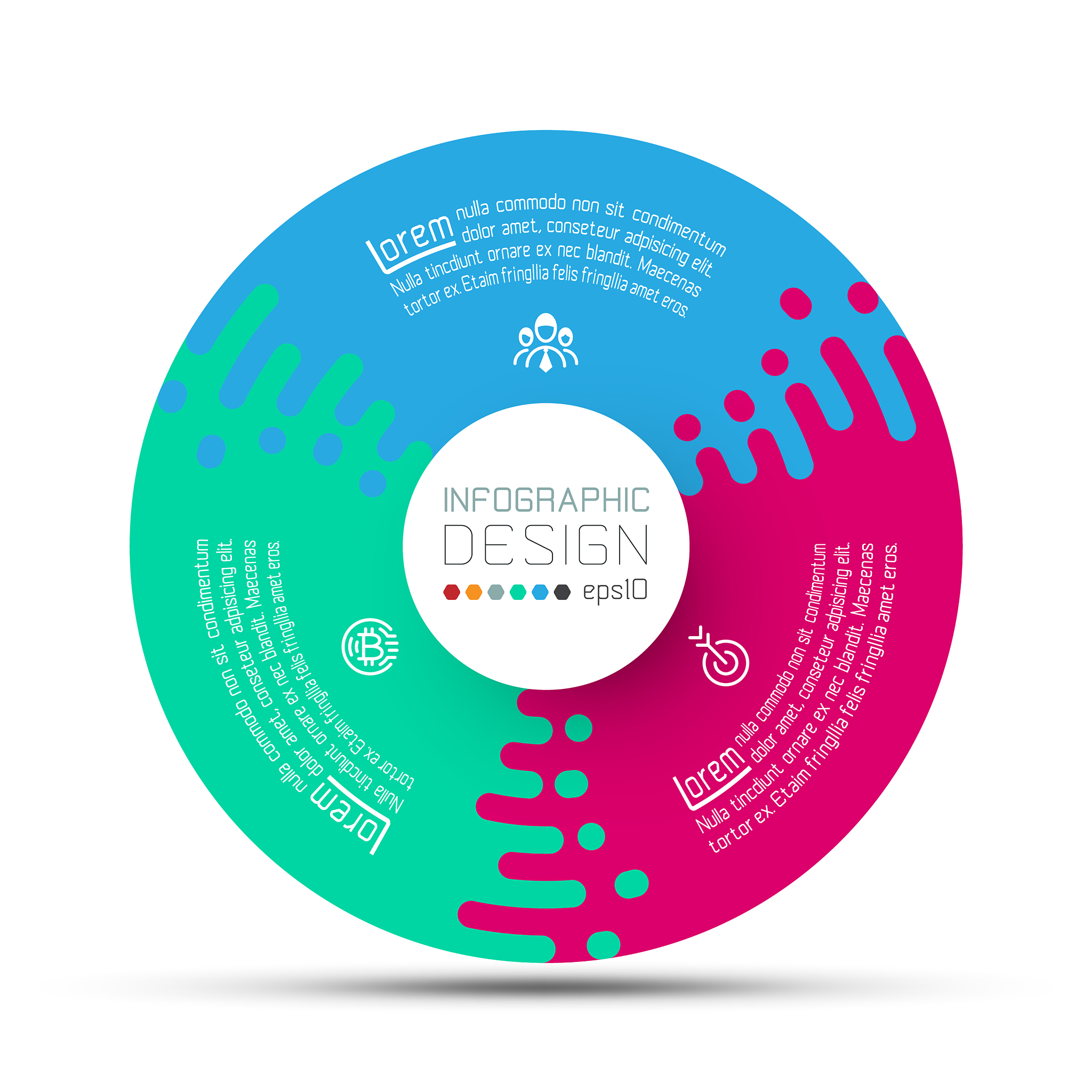 business circle labels shape infographic groups