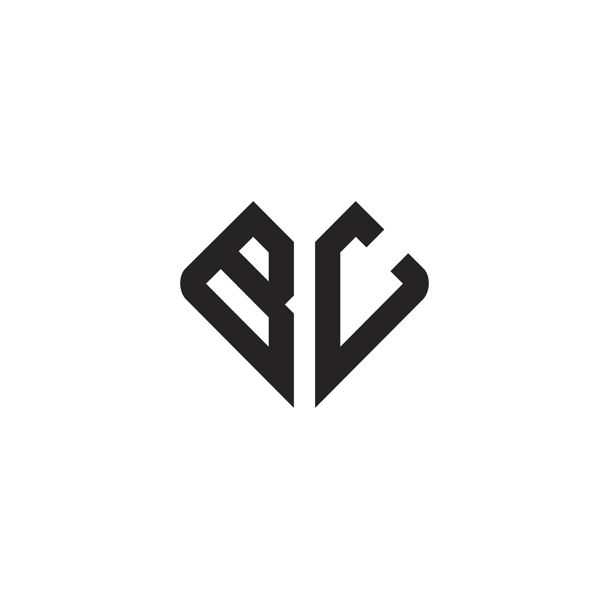 bc letter logo icon design template elements