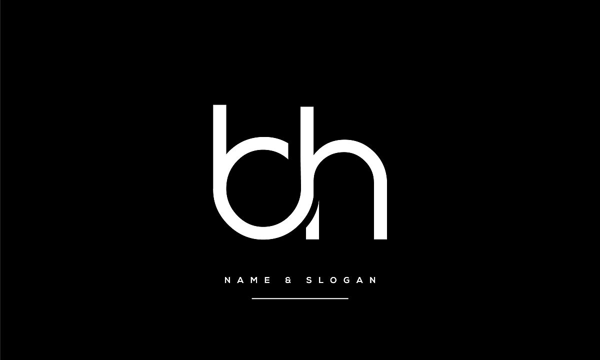 bh, hb抽象字母标志字母组合