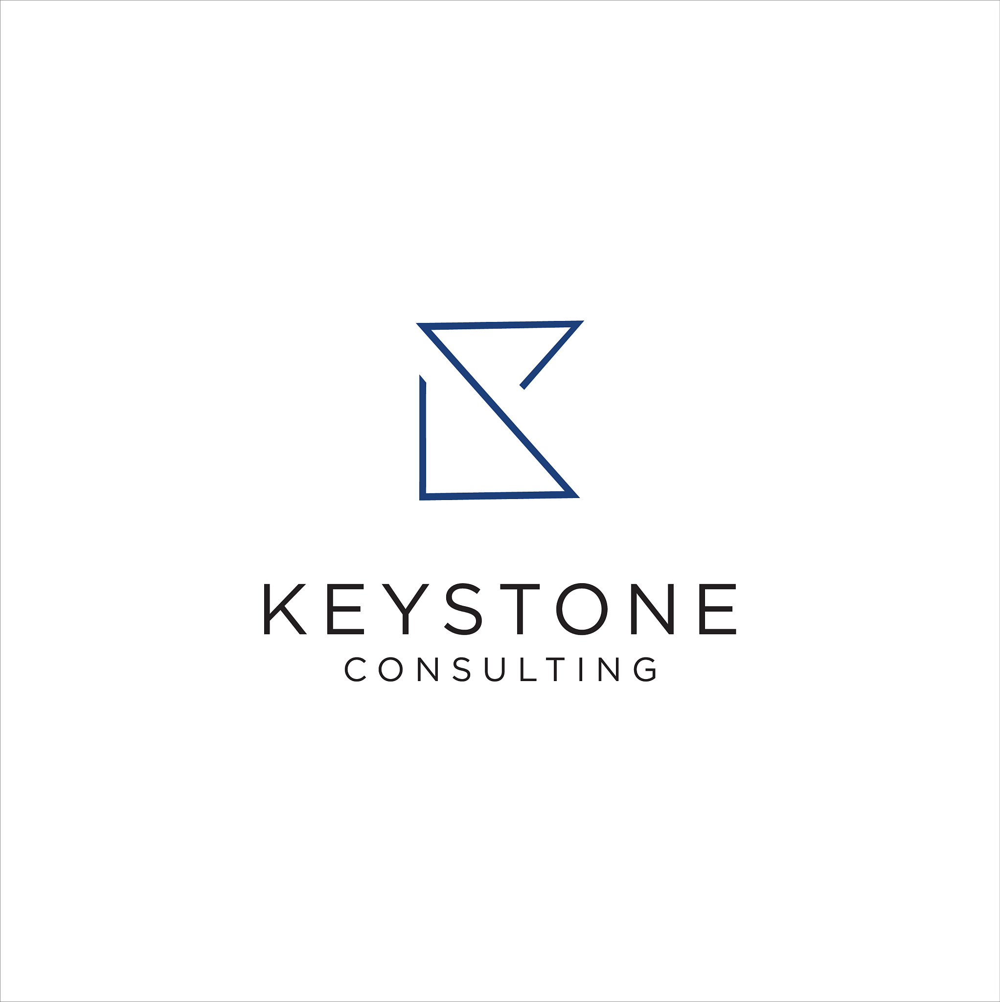 monogram letter k logo with thin black monogram