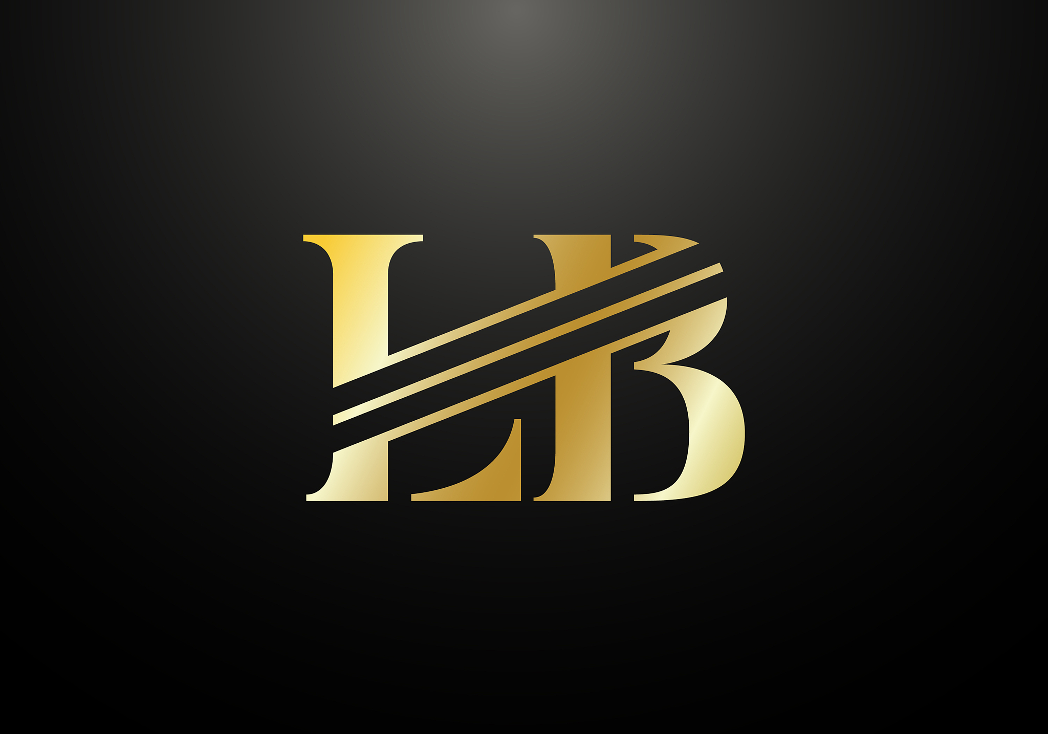 initial monogram letter lb logo design template l