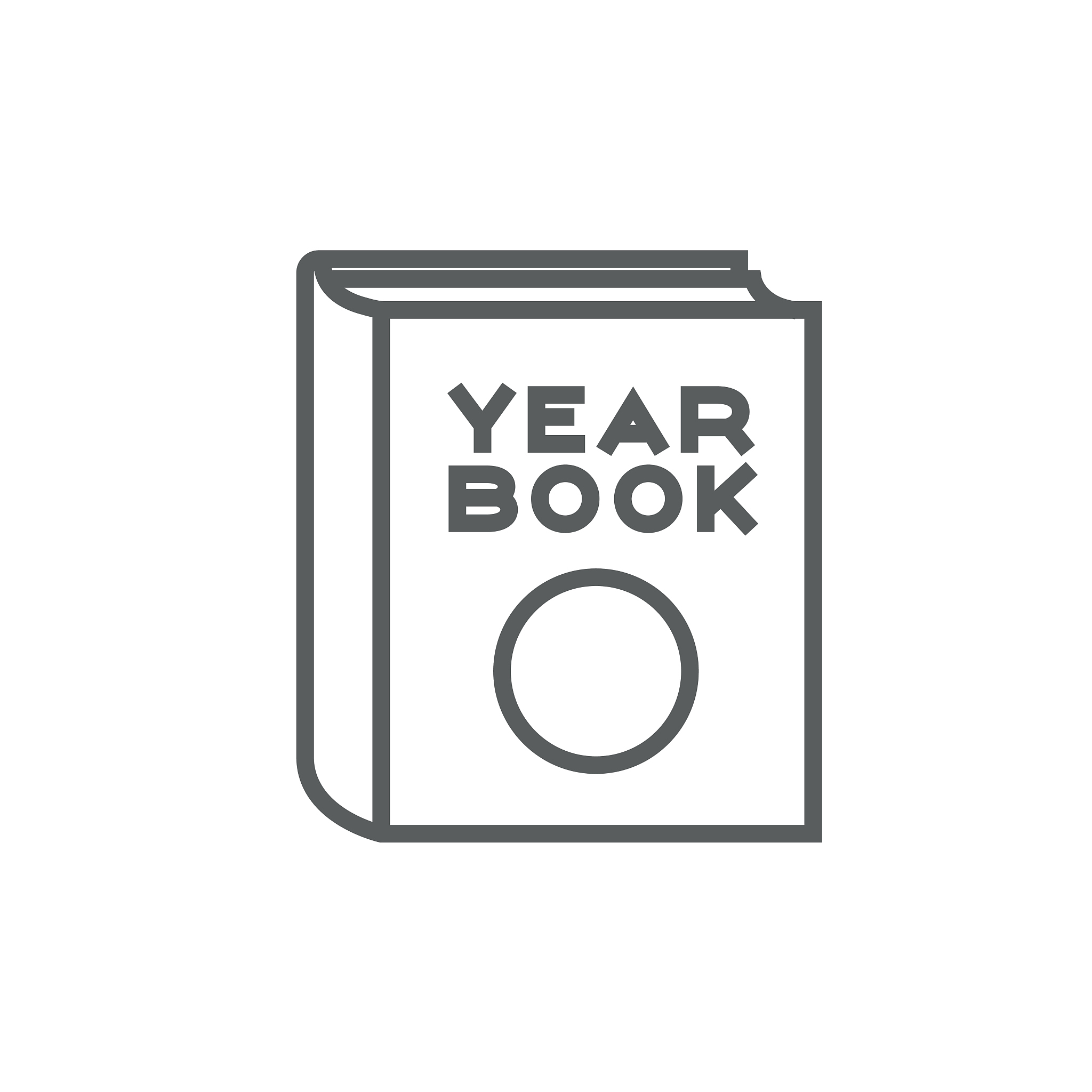 yearbook line icon