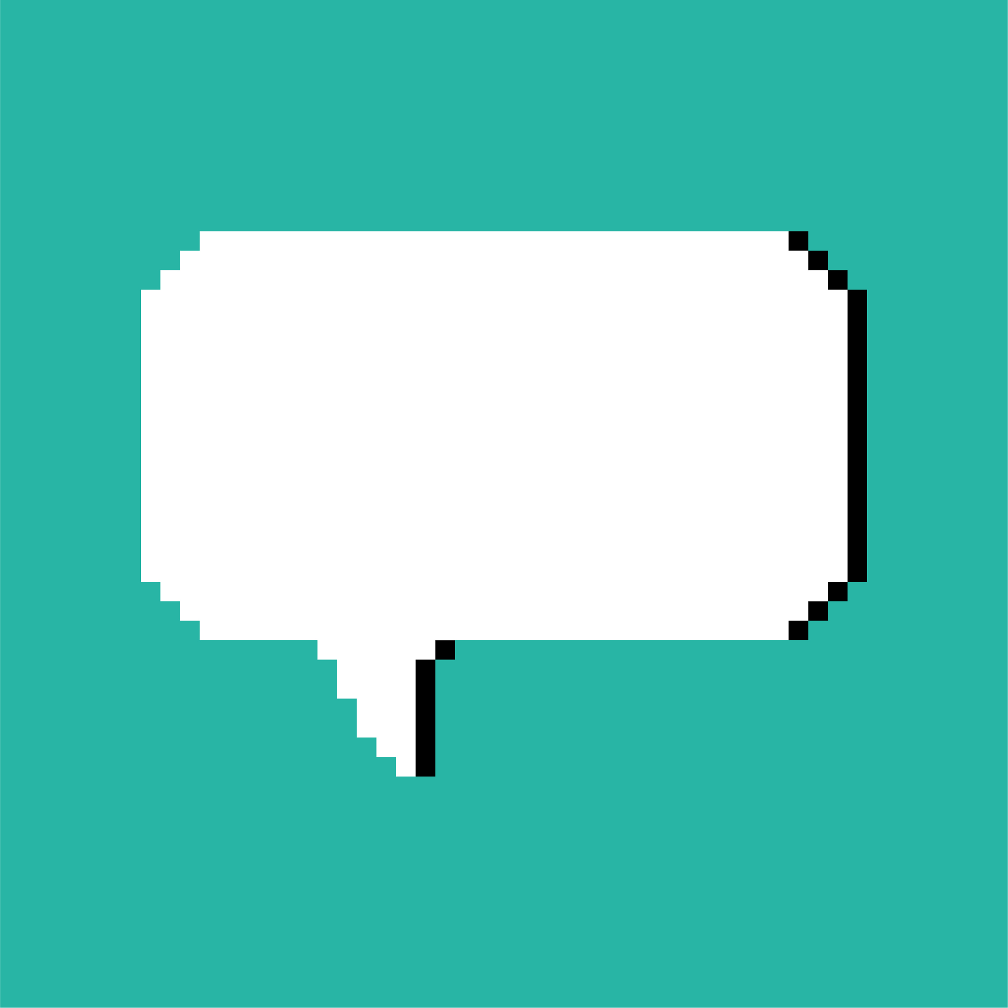 pixel art bubble speech place for text