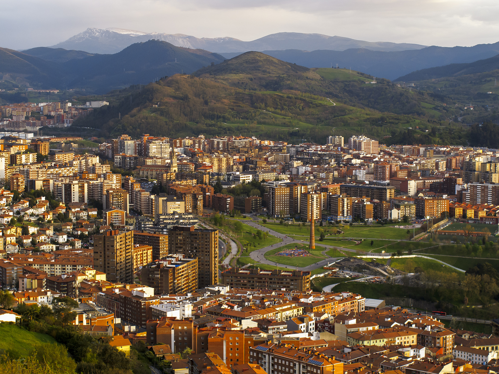 views from mount artxanda. bilbao. vizcaya. spain.