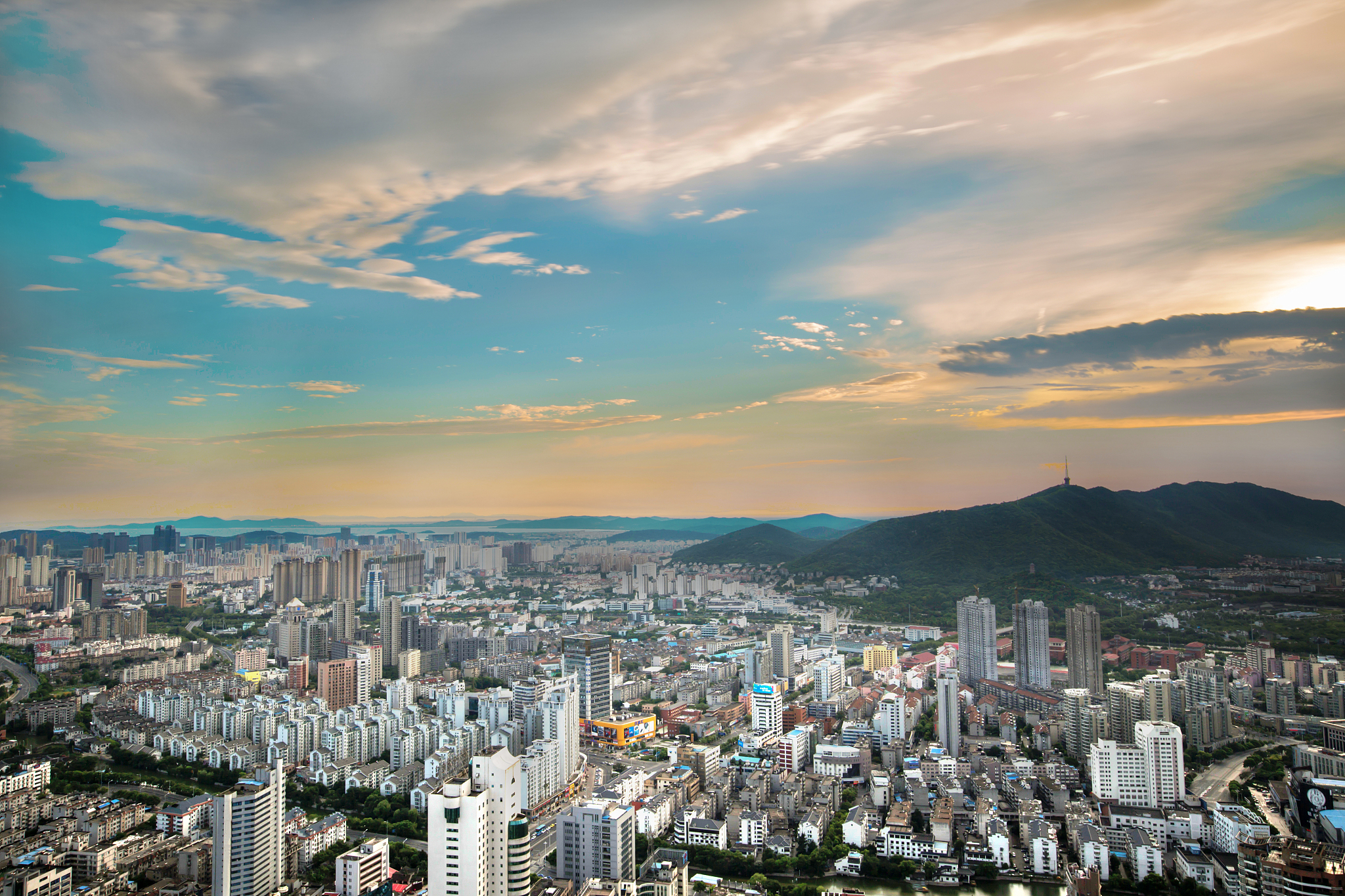 chinese nightscape ,wuxi city panorama