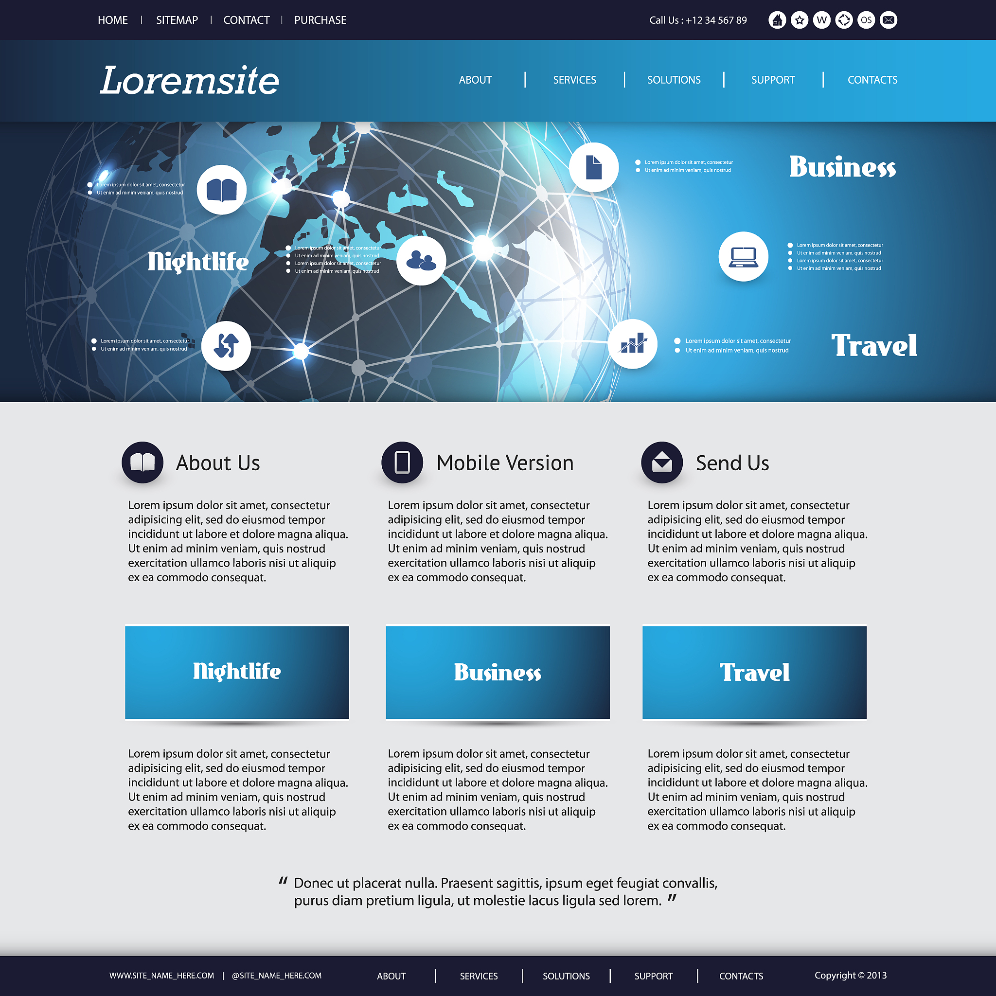 one page website template