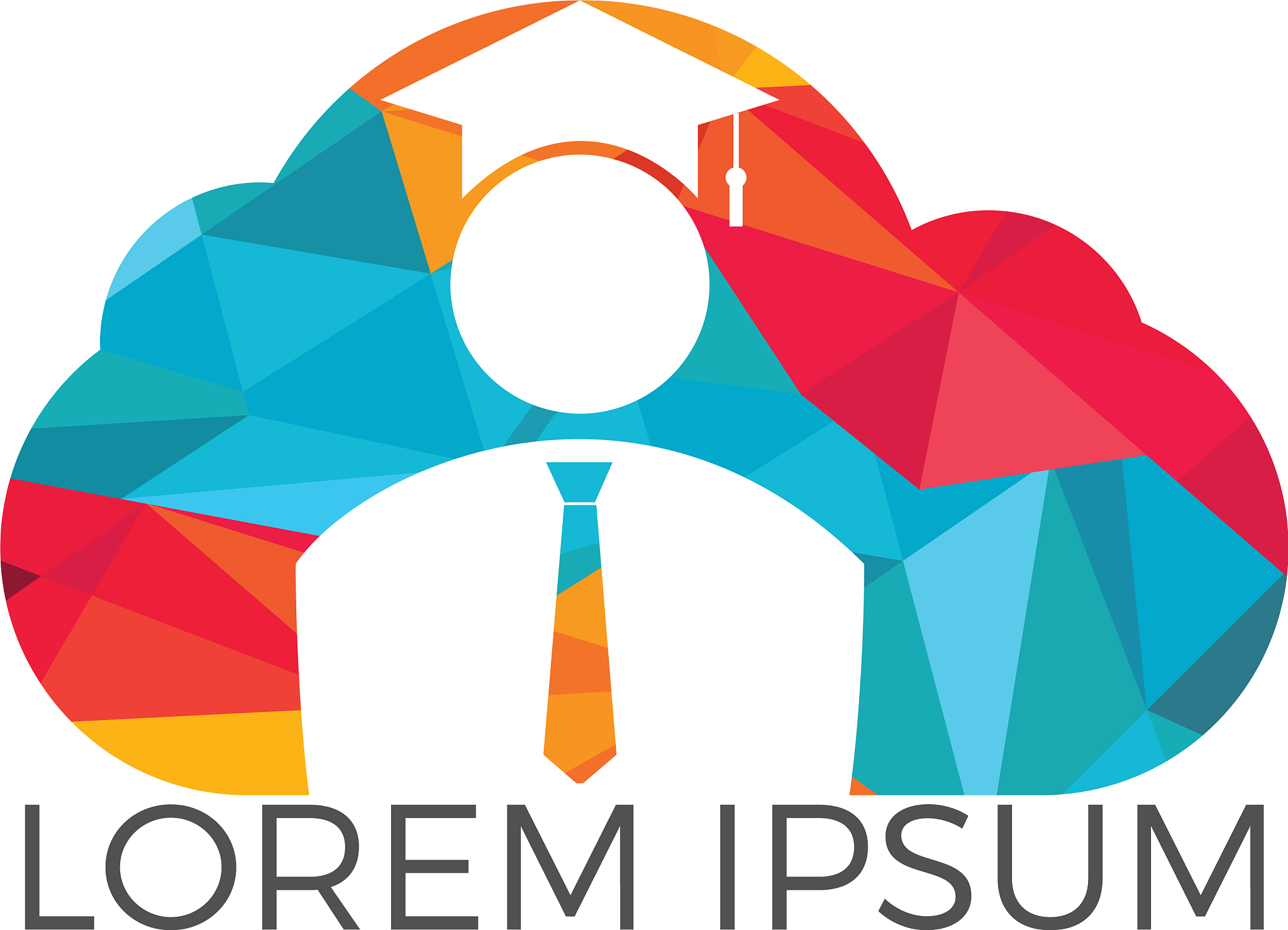 student and cloud logo design