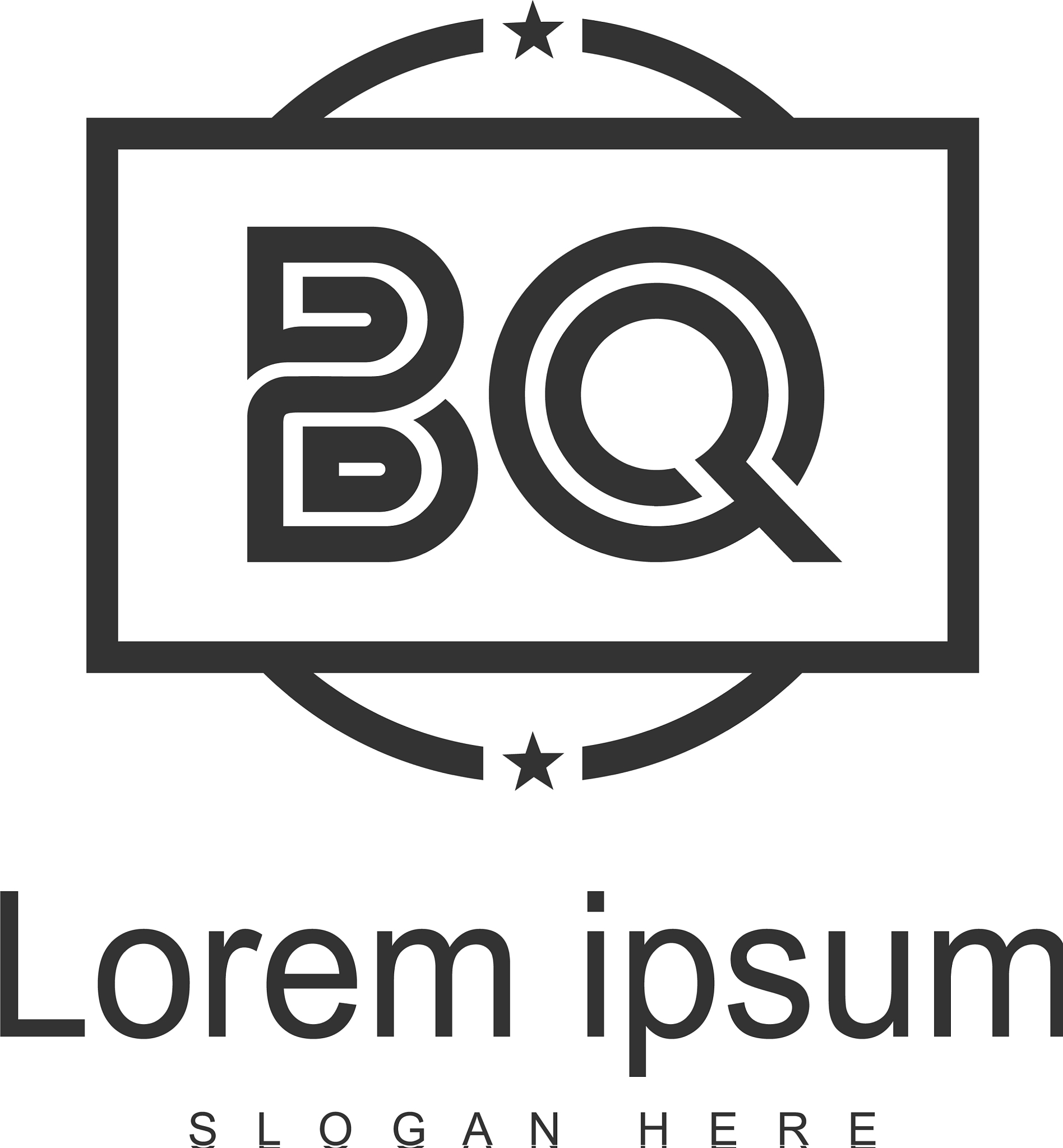 bq letter logo design creative modern bq letters