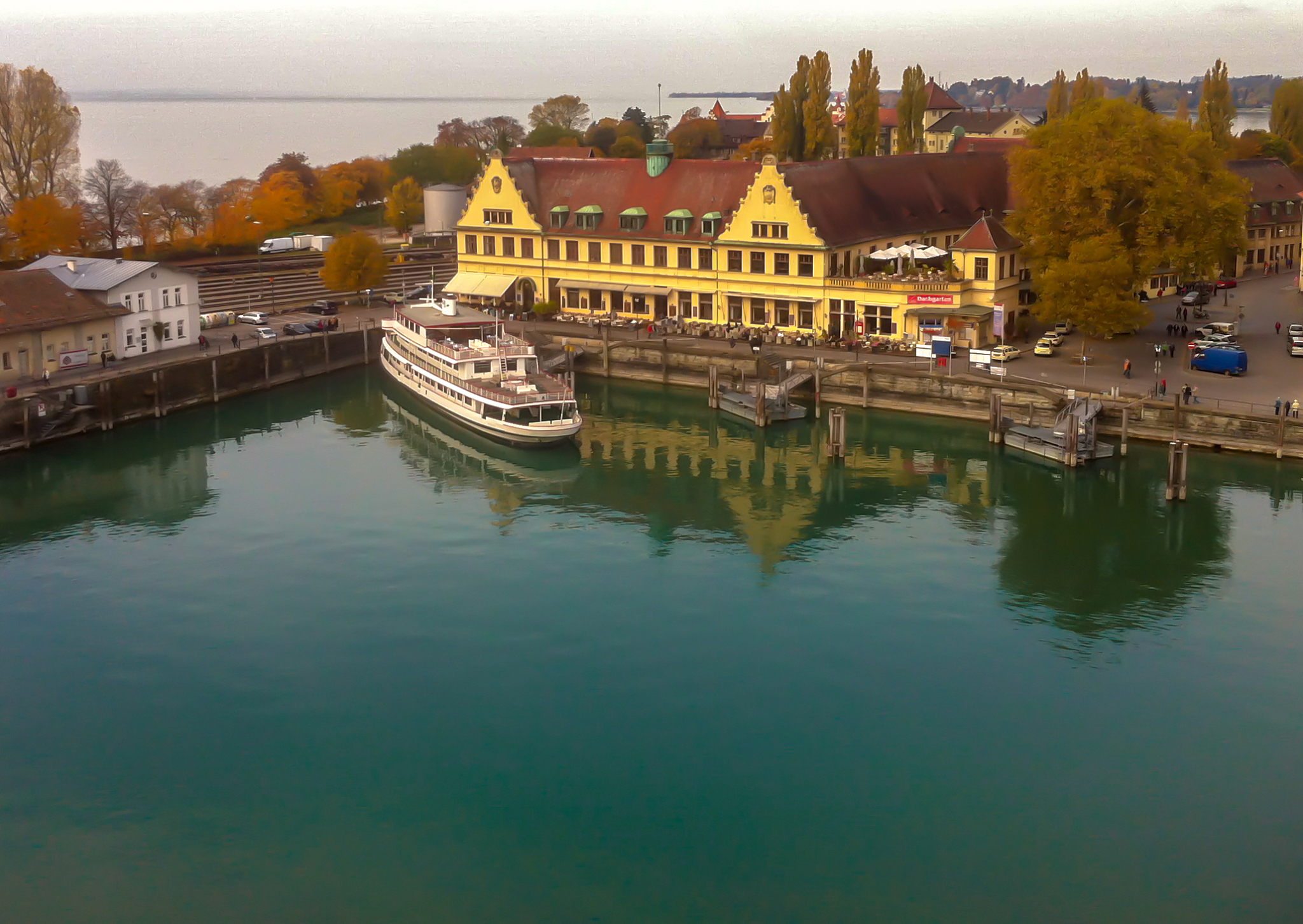 late autumn in lindau, on the picturesque lake constance