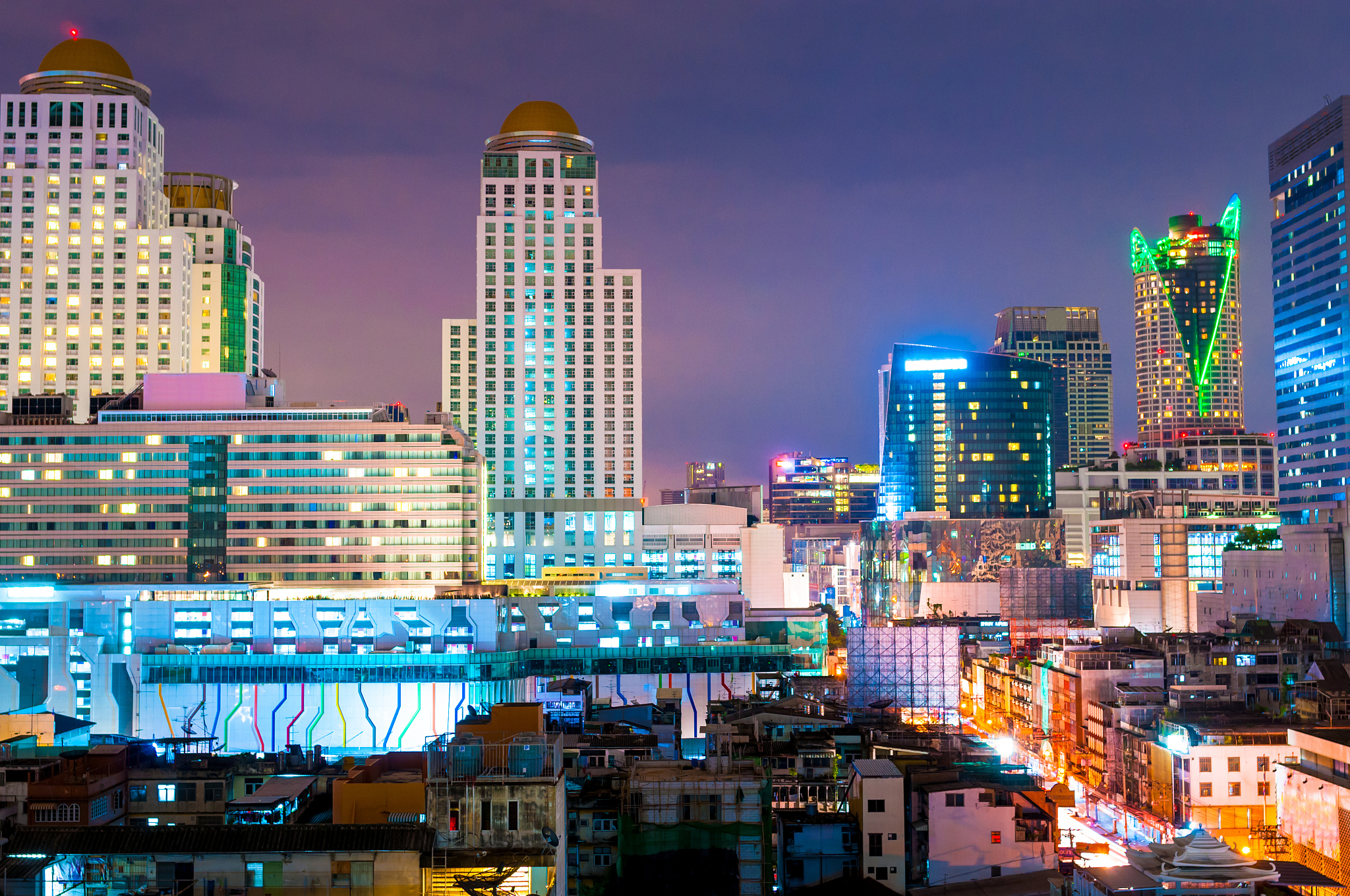 panoramic view of urban landscape in bangkok thailand