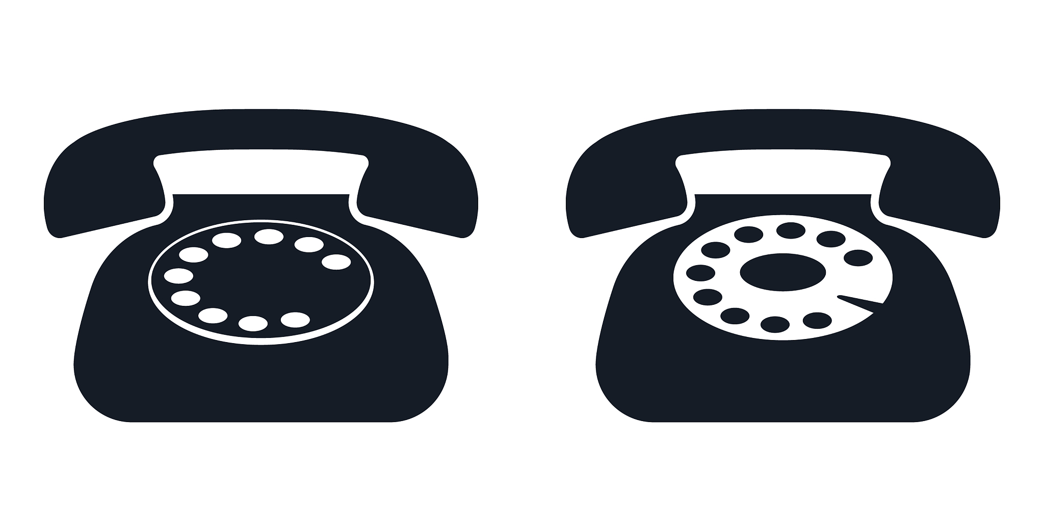 home rotary phone black icon