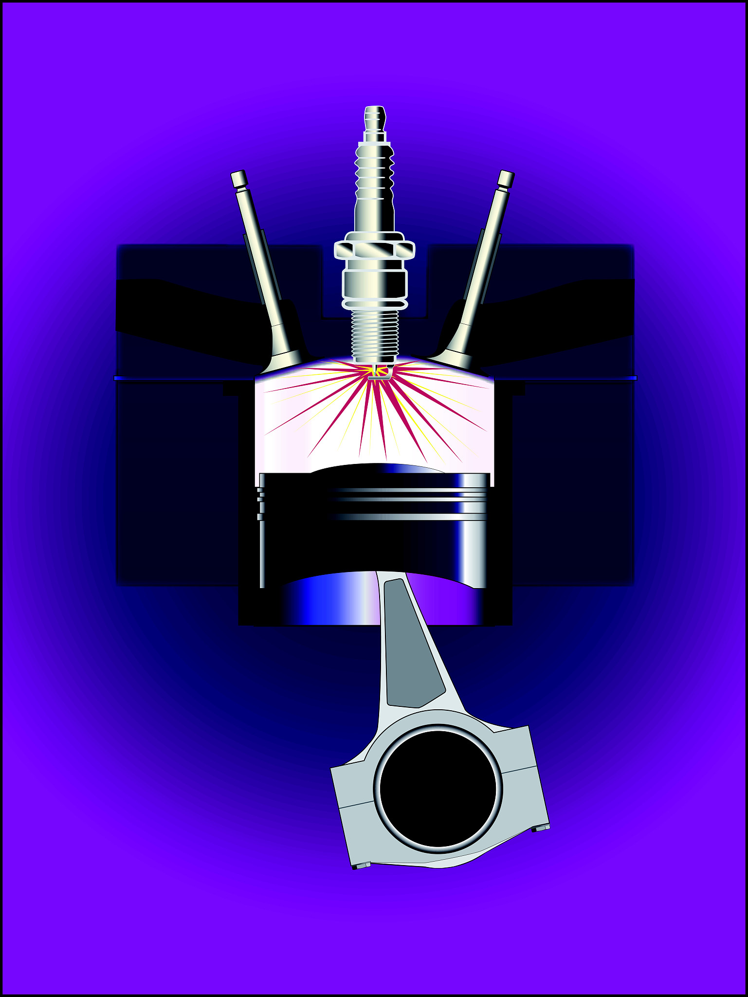 二冲程煤油直喷发动机建模与性能分析：结构、参数和燃烧的影响