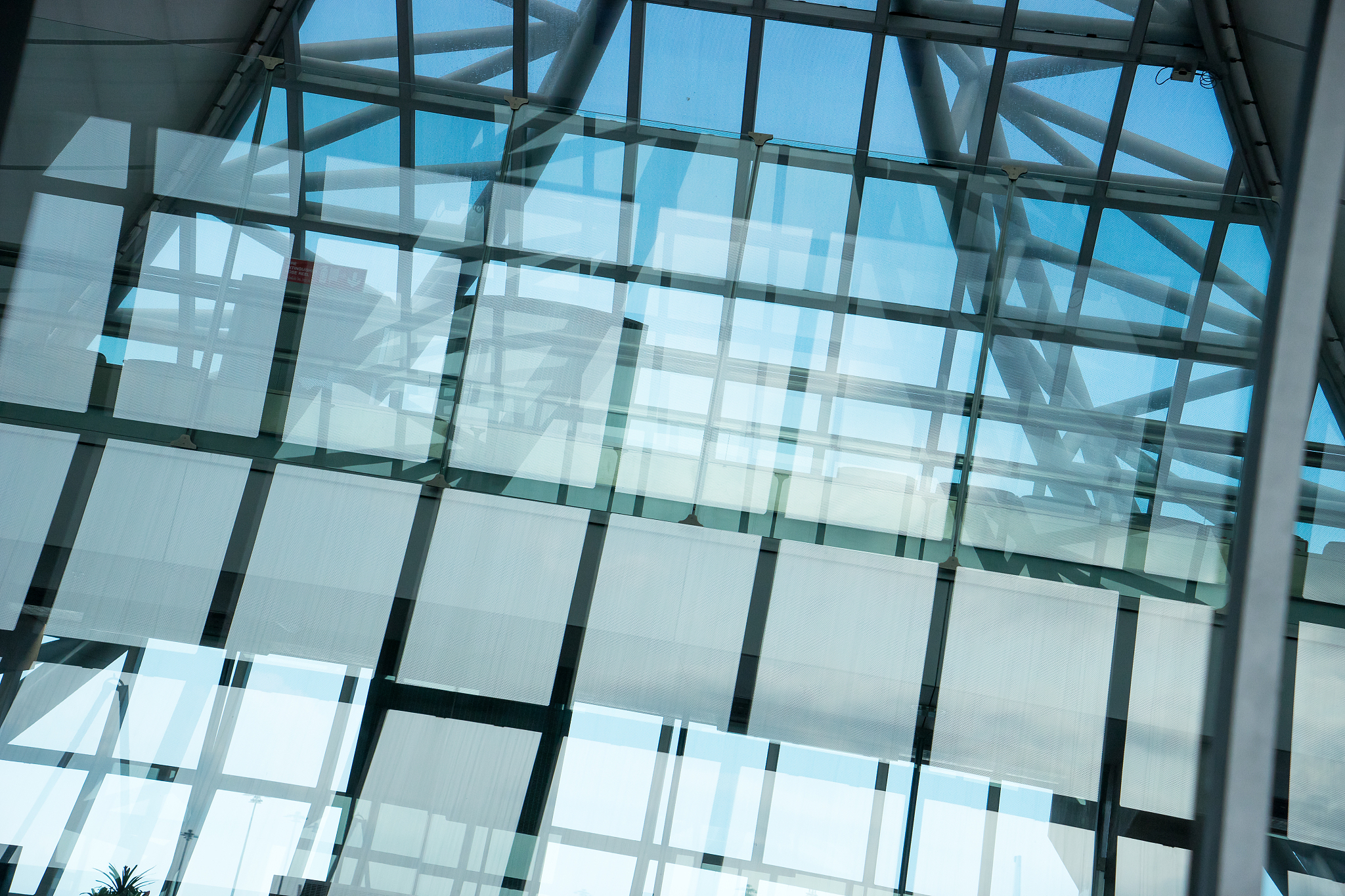 modern office building structer reflections at departure in airp