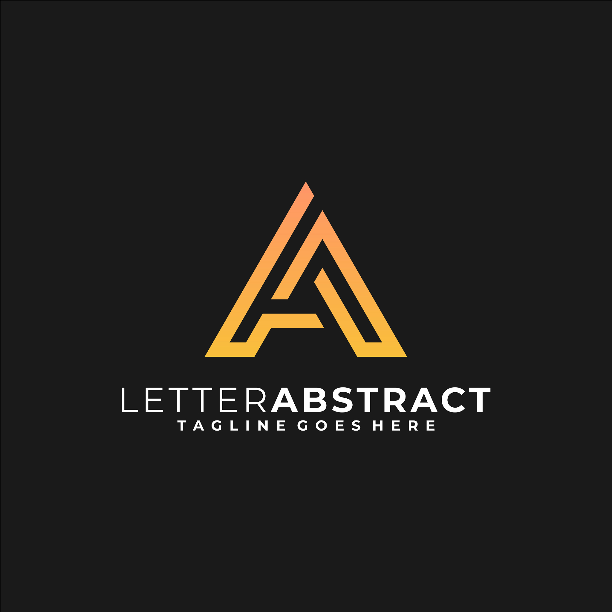 letter a colorful design template