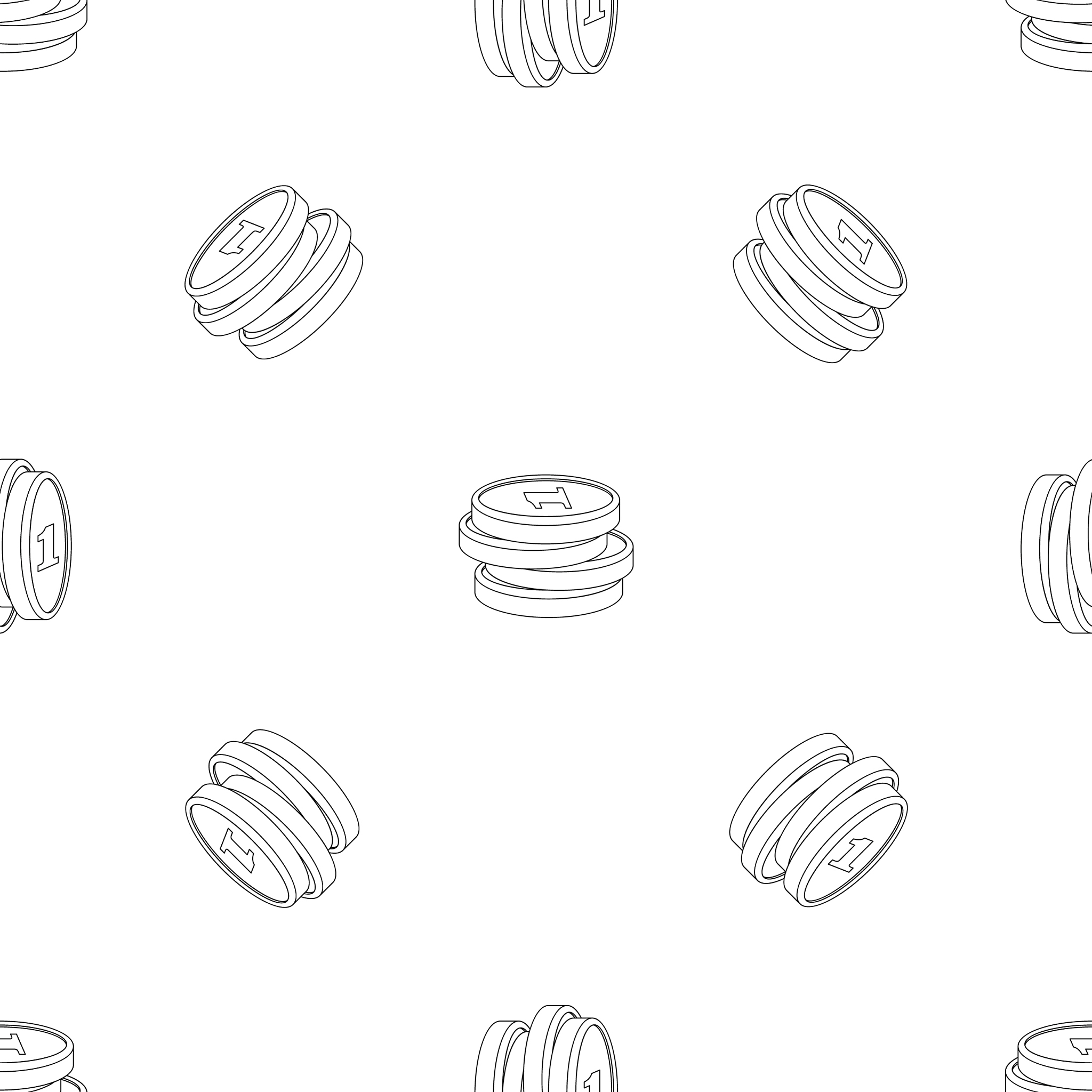 ruble coin pattern seamless