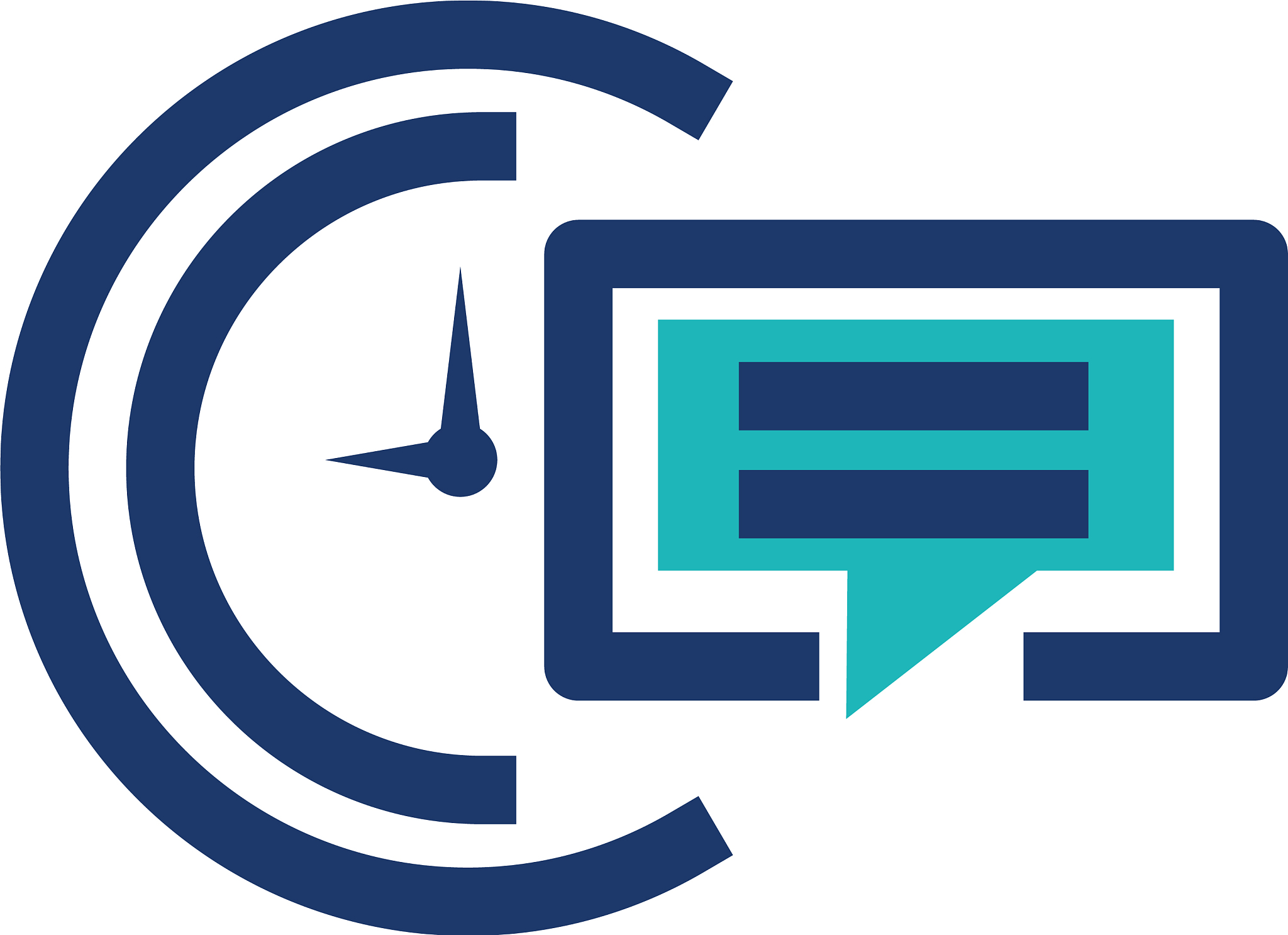 isolated communication bubble and clock