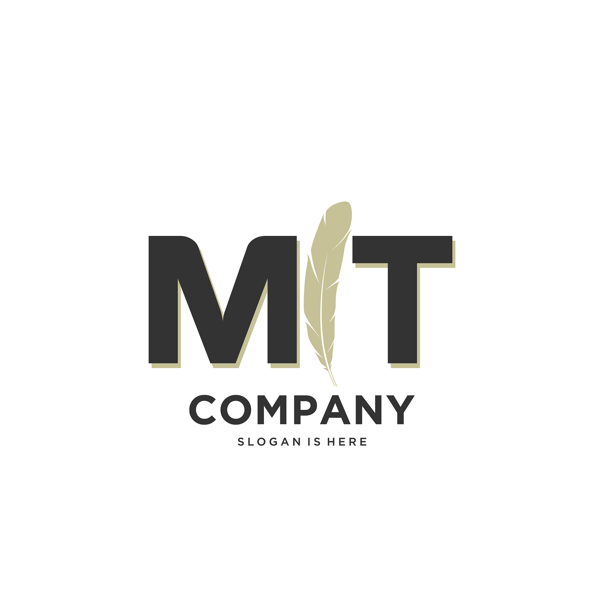 initial mt letter unique attractive creative