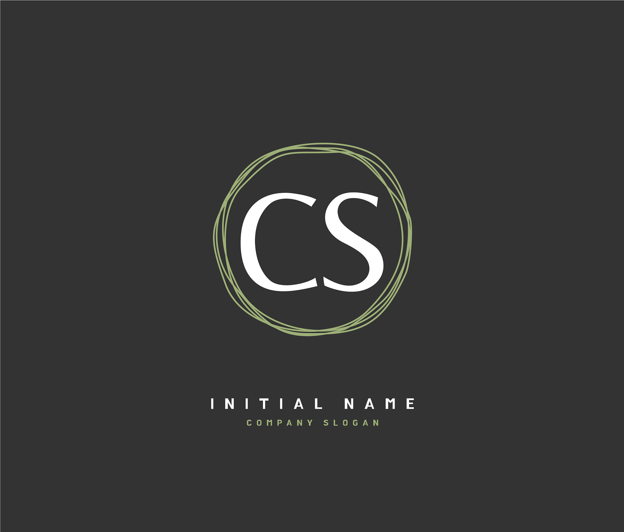 c s cs beauty initial logo handwriting logo of