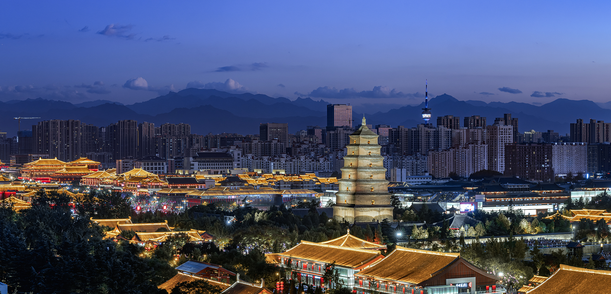 中国西安大雁塔景区