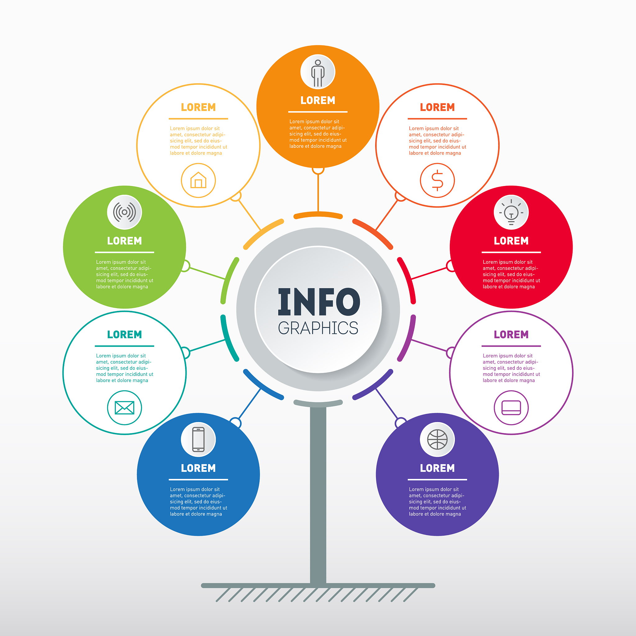business presentation or info graphics concept