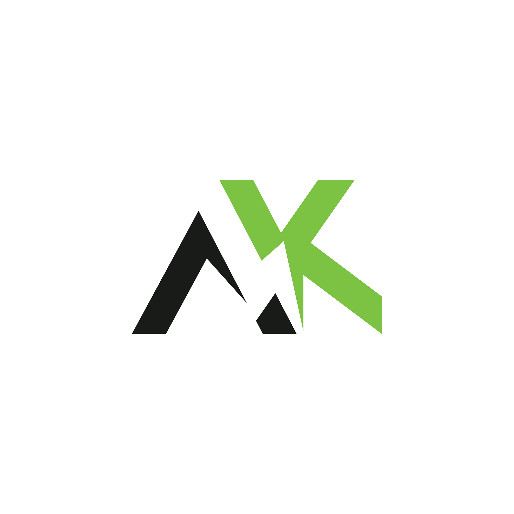 initial letter ak or ka logo design template