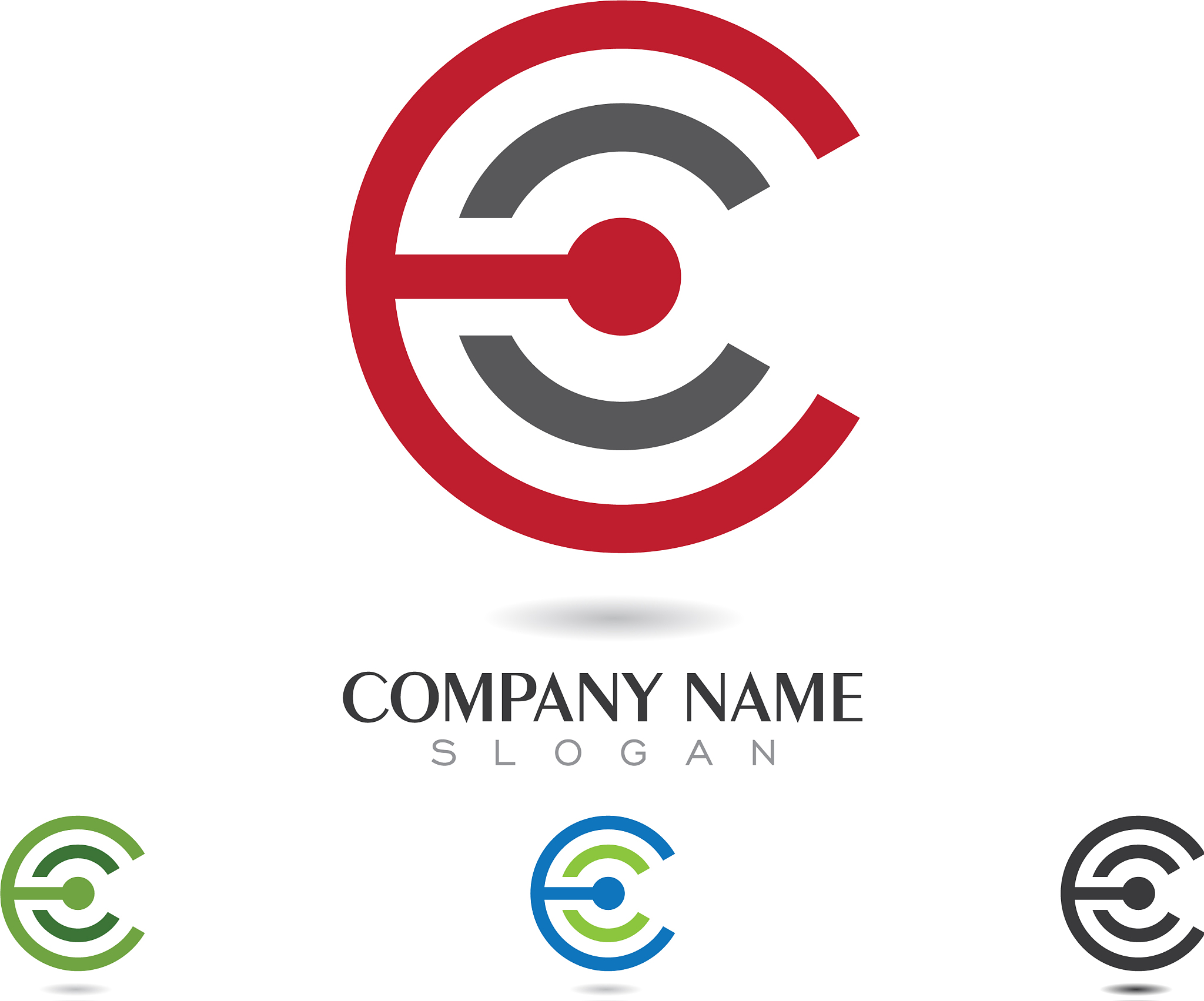 c letter logo template icon design