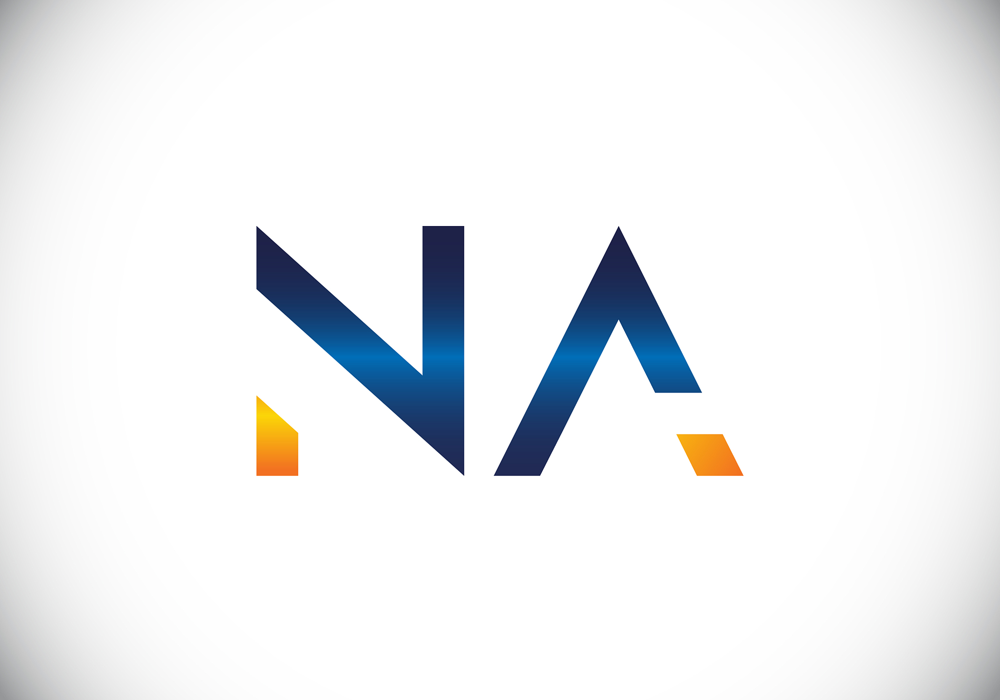initial monogram letter n a logo design template