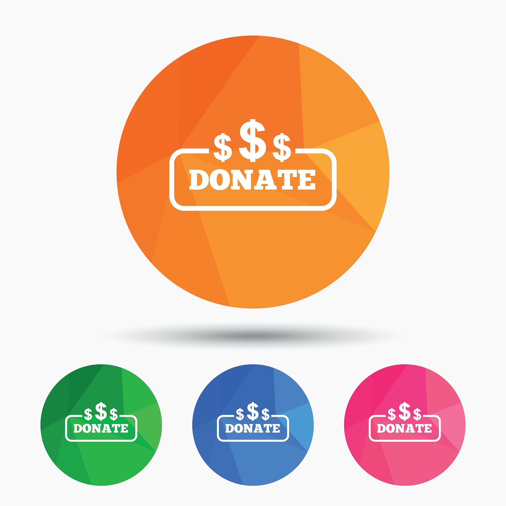 donate sign icon dollar usd symbol