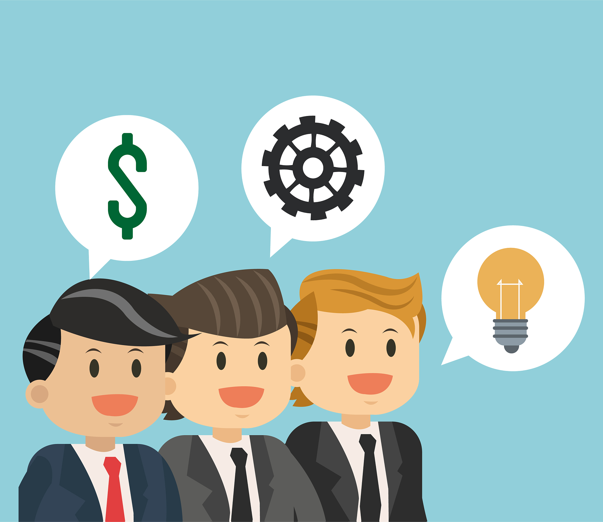 business teamwork with idea
