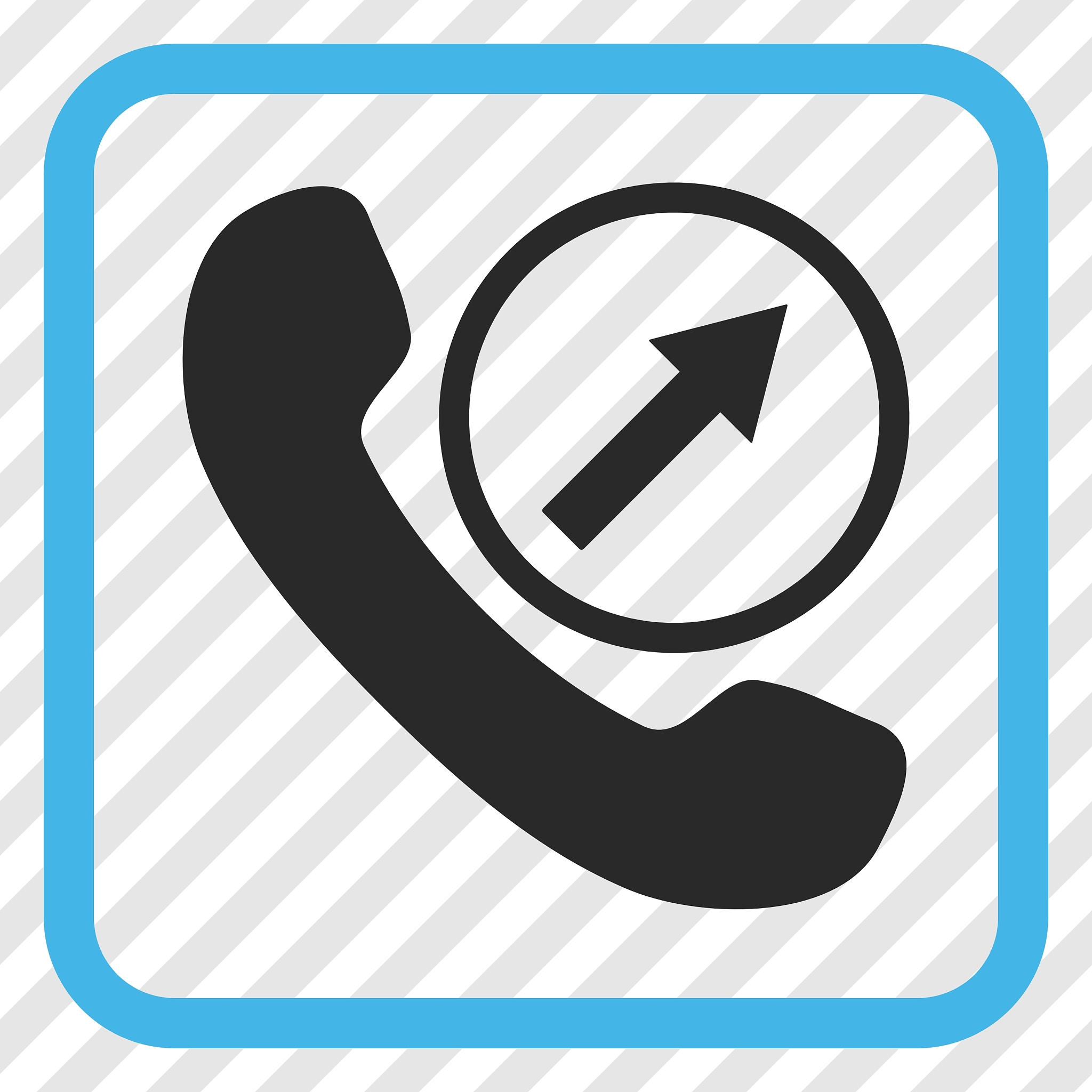outgoing call icon in a frame