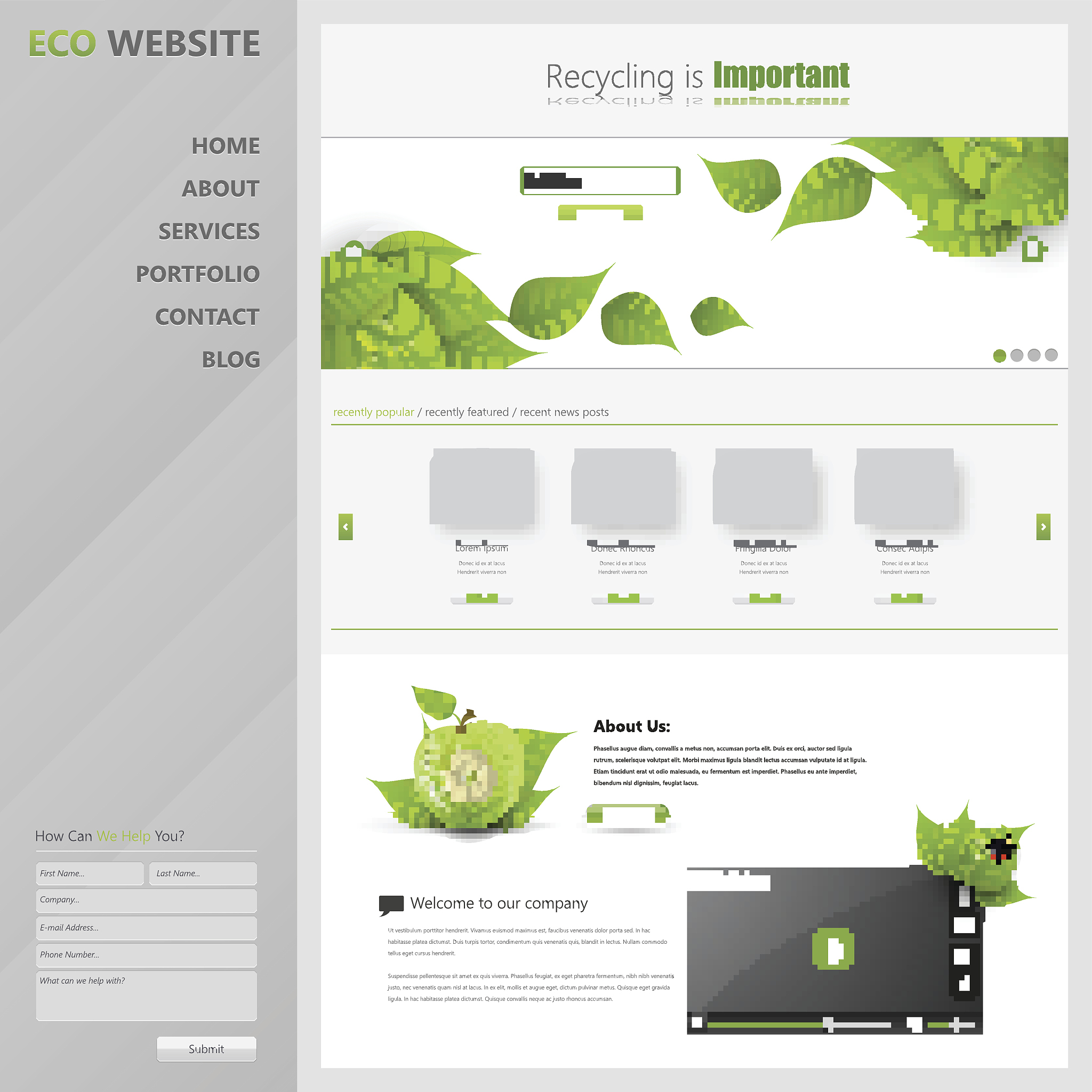 eco website template
