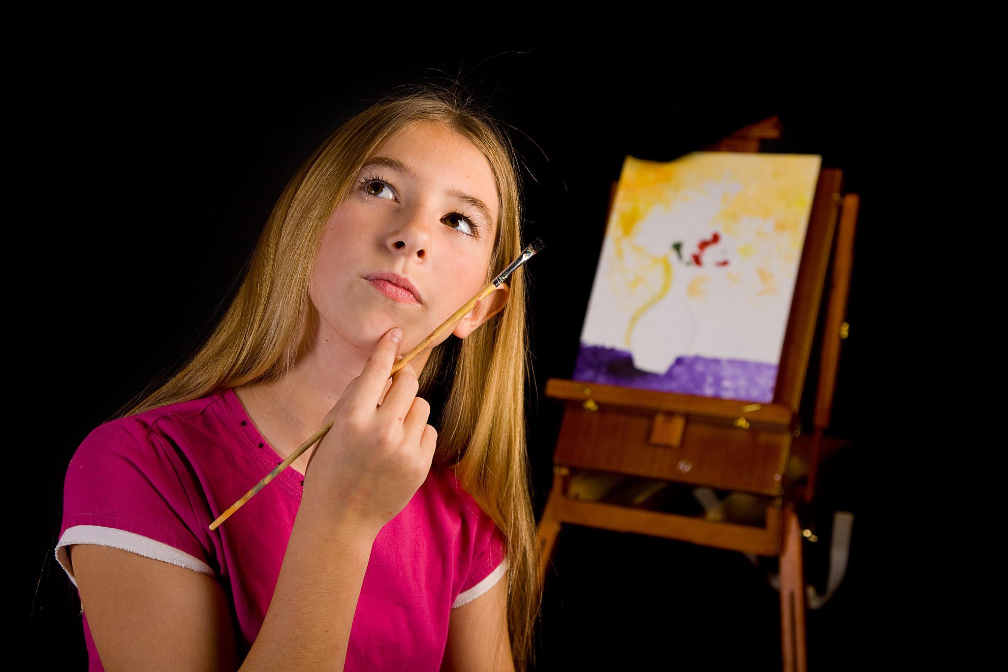 young girl artist series